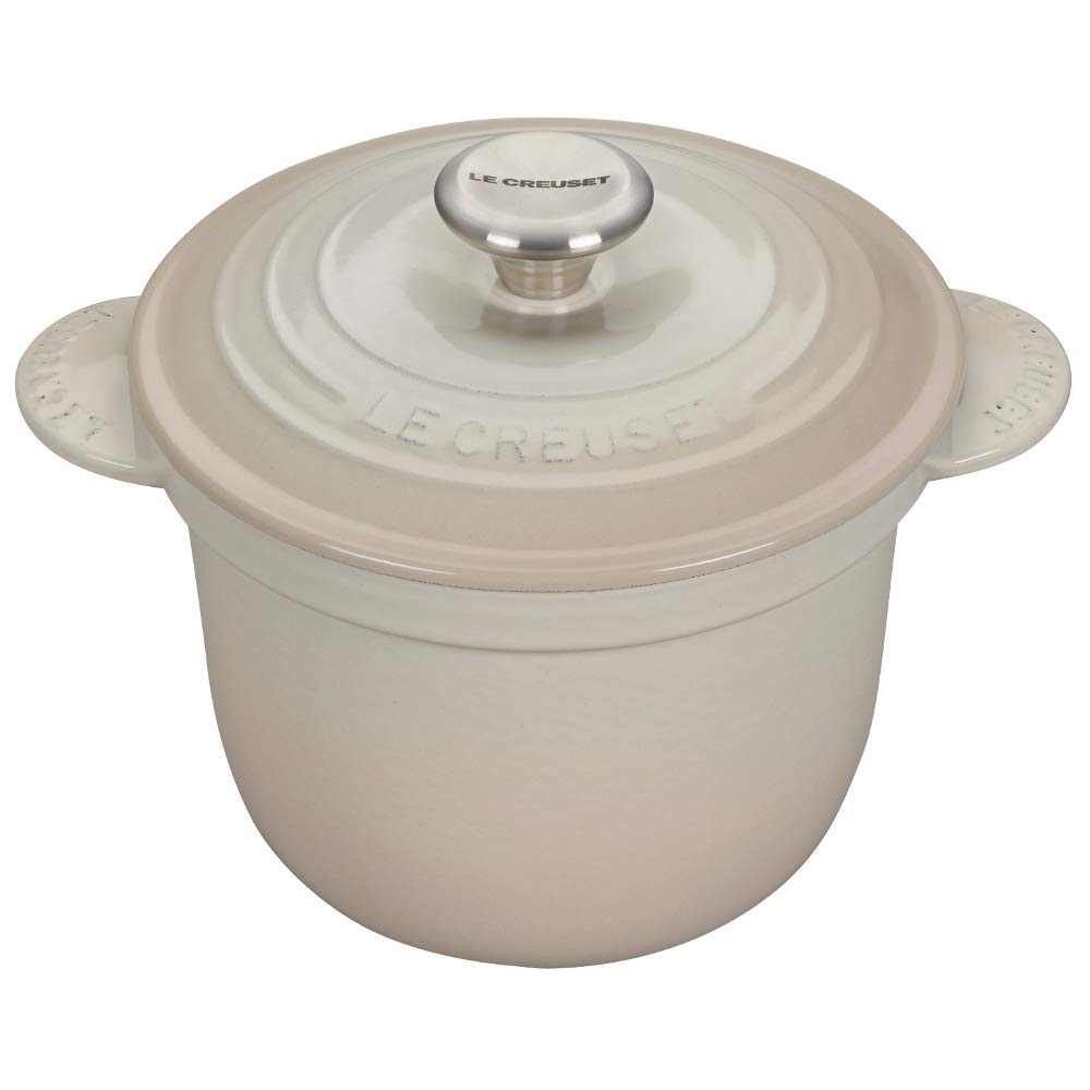 le-creuset-enameled-cast-iron-rice-pot-with-lid-stoneware-insert-2-25-qt-cerise image 7
