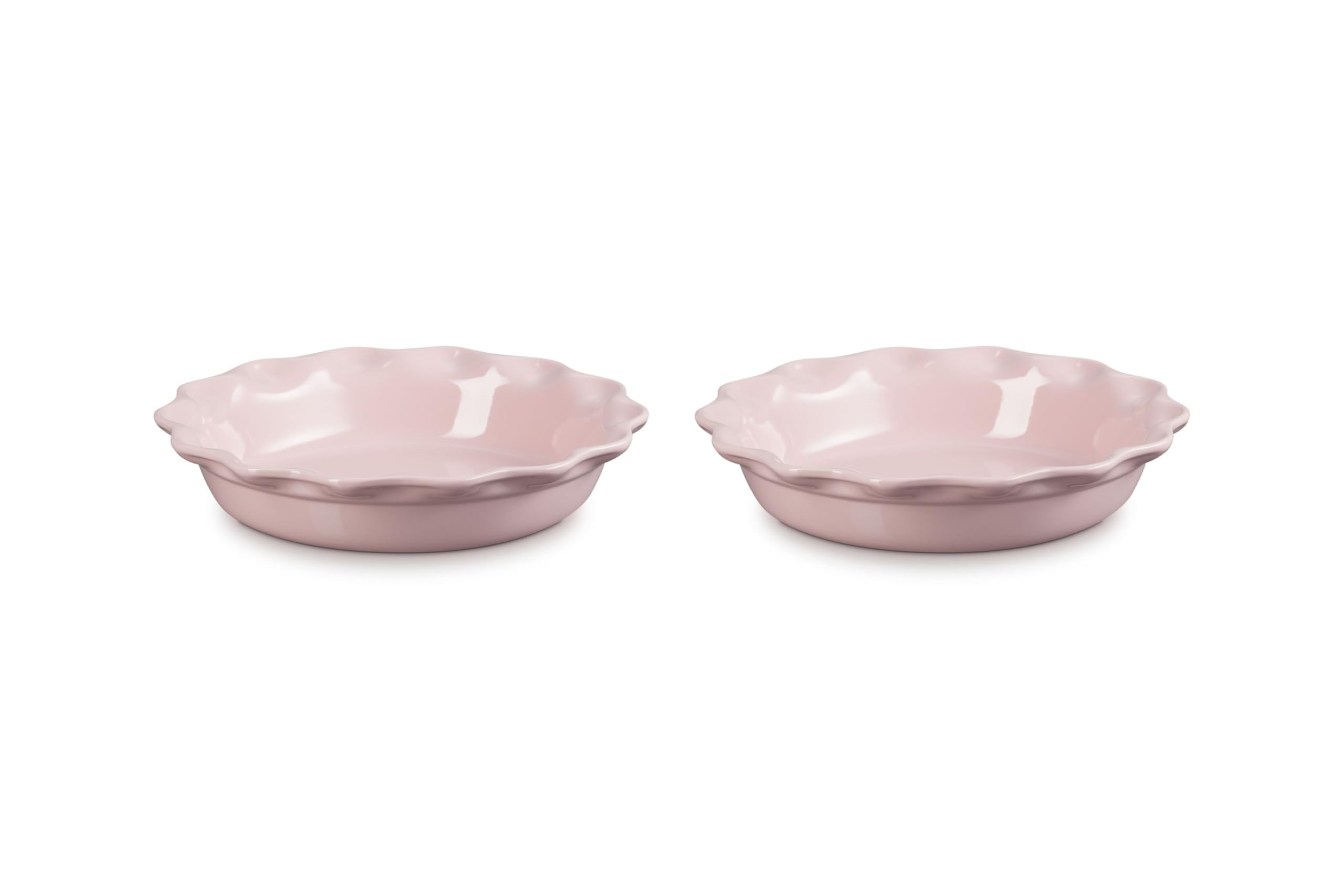 le-creuset-stoneware-heritage-fluted-pie-dish-9-inch-set-of-2-chiffon-pink image 2