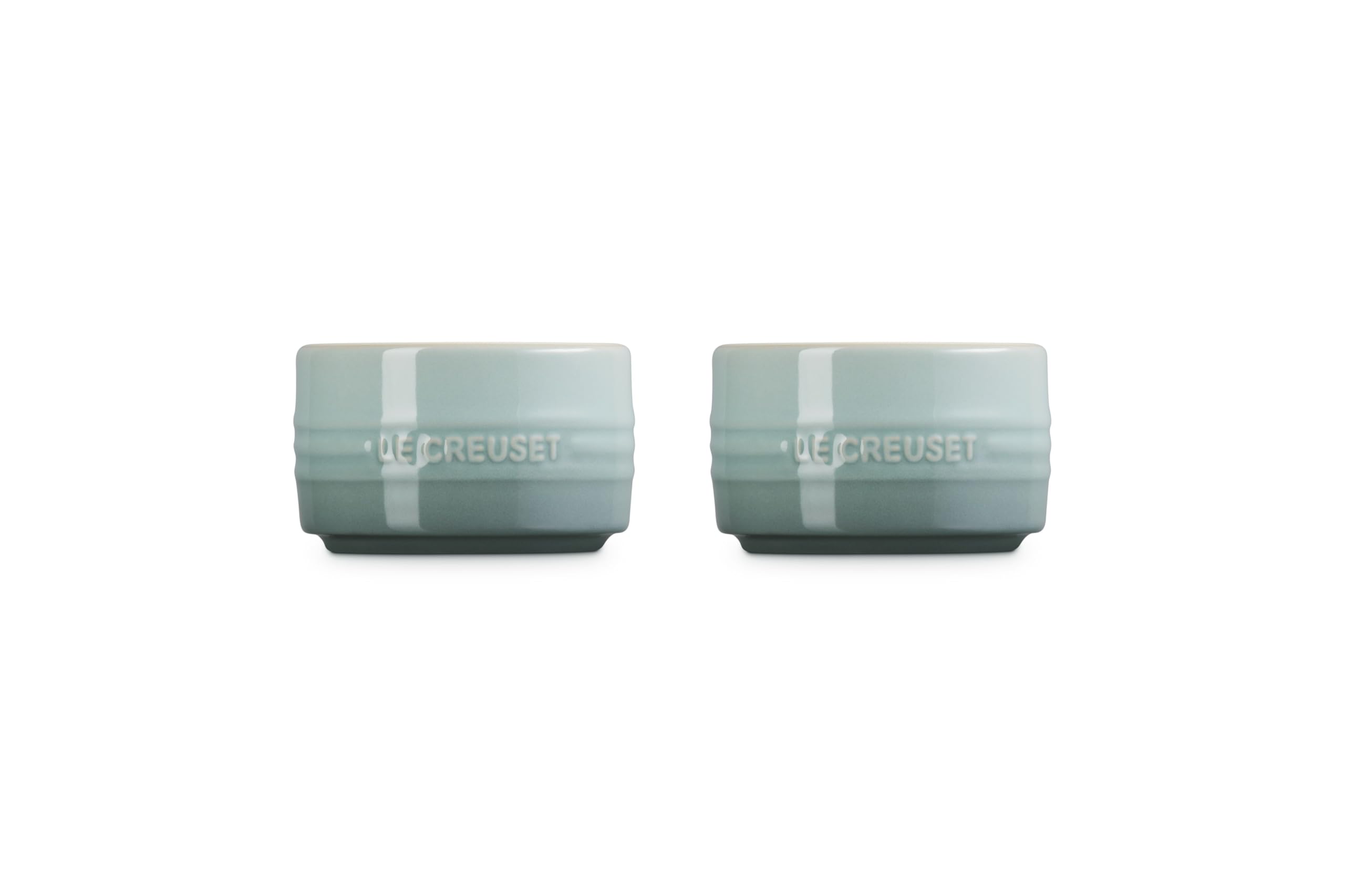 le-creuset-stoneware-round-straight-wall-ramekin-set-of-2-7-oz-each-sea-salt image 2