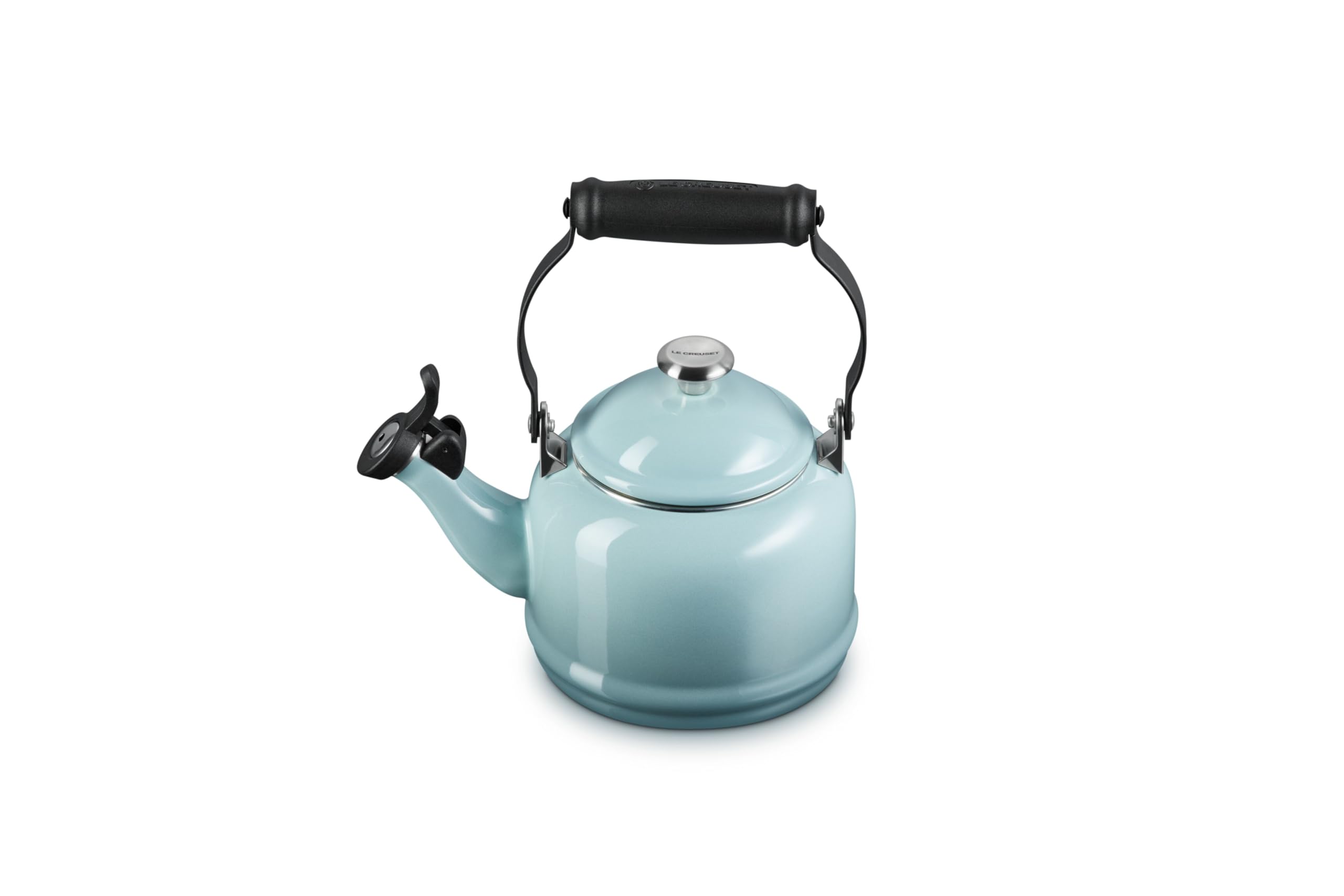 le-creuset-enamel-on-steel-demi-tea-kettle-1-25-qt-olive-whistling image 7