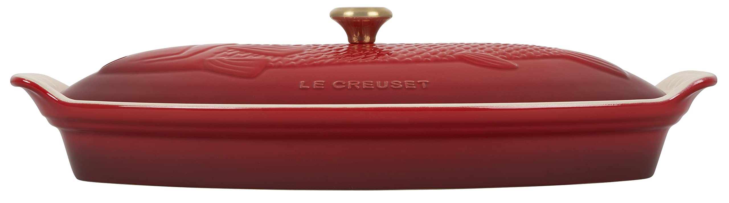 le-creuset-heritage-stoneware-oval-fish-baker-1-7qt-cerise image 2