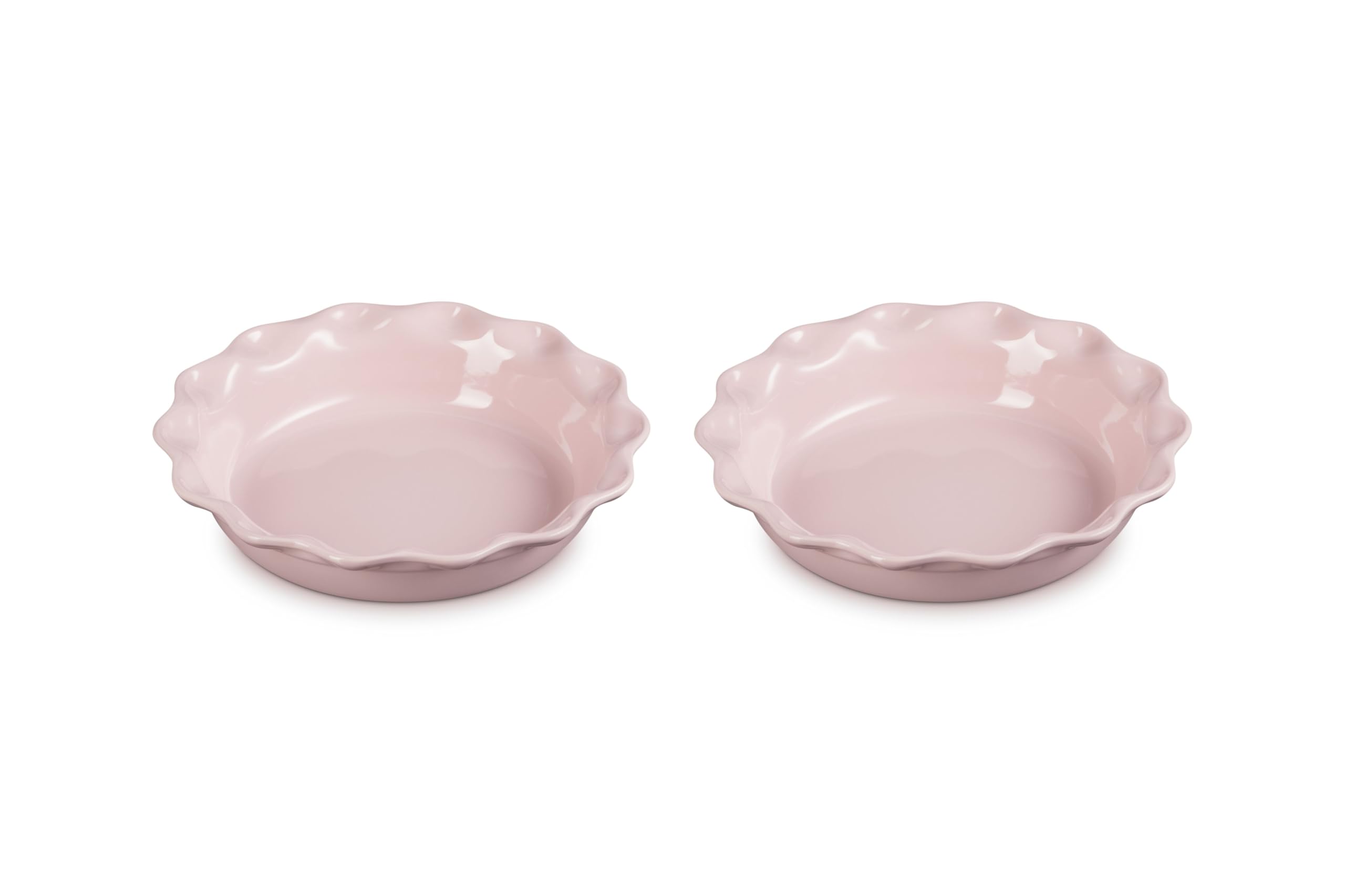 le-creuset-stoneware-heritage-fluted-pie-dish-9-inch-set-of-2-chiffon-pink image 1
