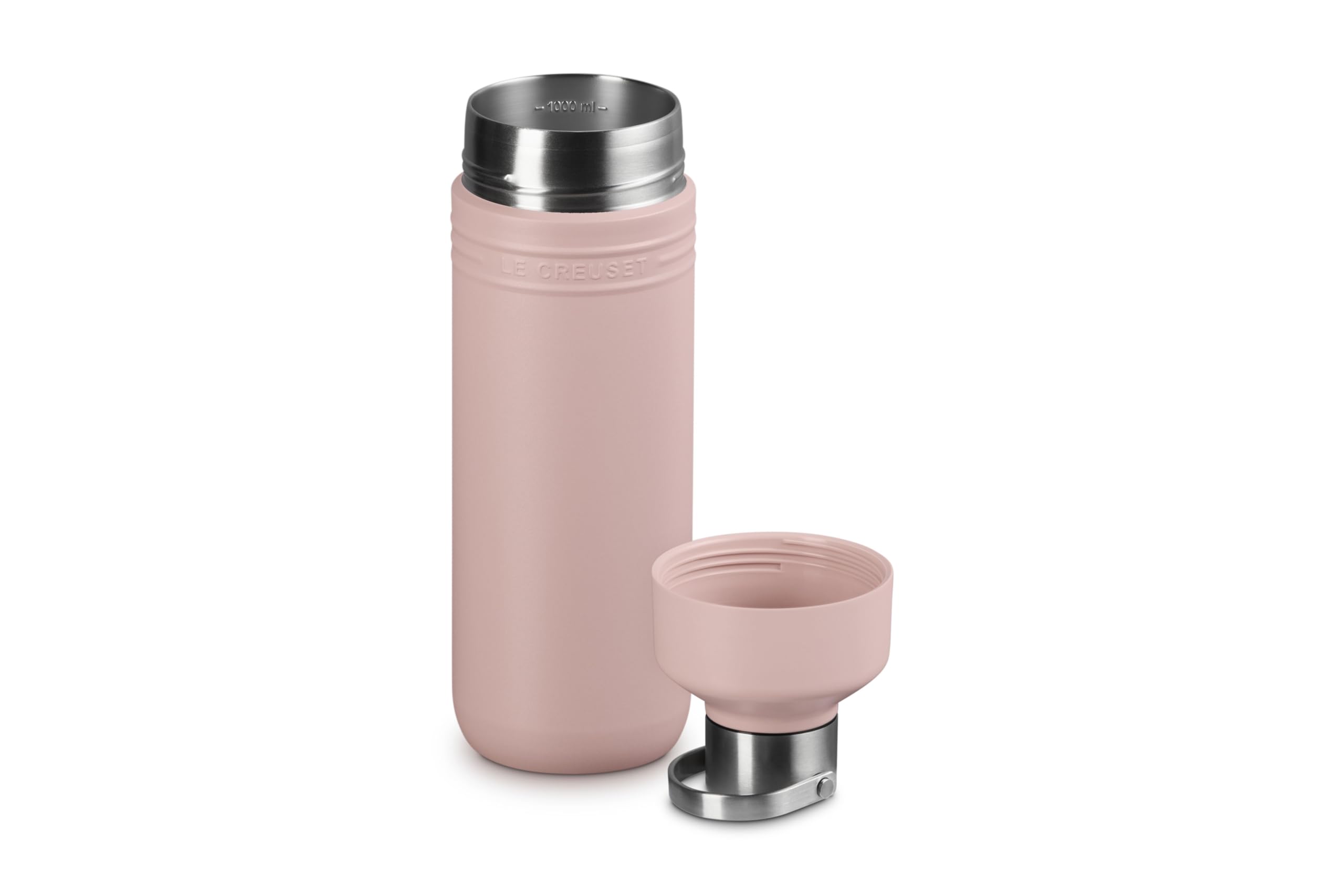le-creuset-stainless-steel-on-the-go-water-bottle-33-oz-shell-pink-double-wall-v image 3