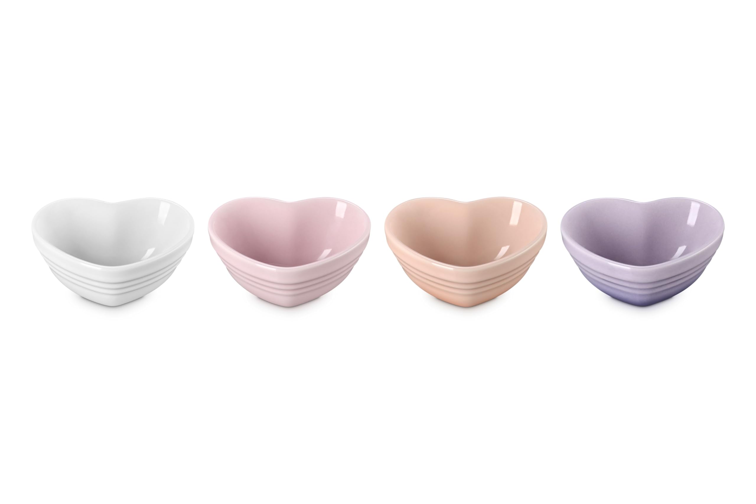 le-creuset-stoneware-set-of-4-mini-heart-pinch-bowls-cerise image 8