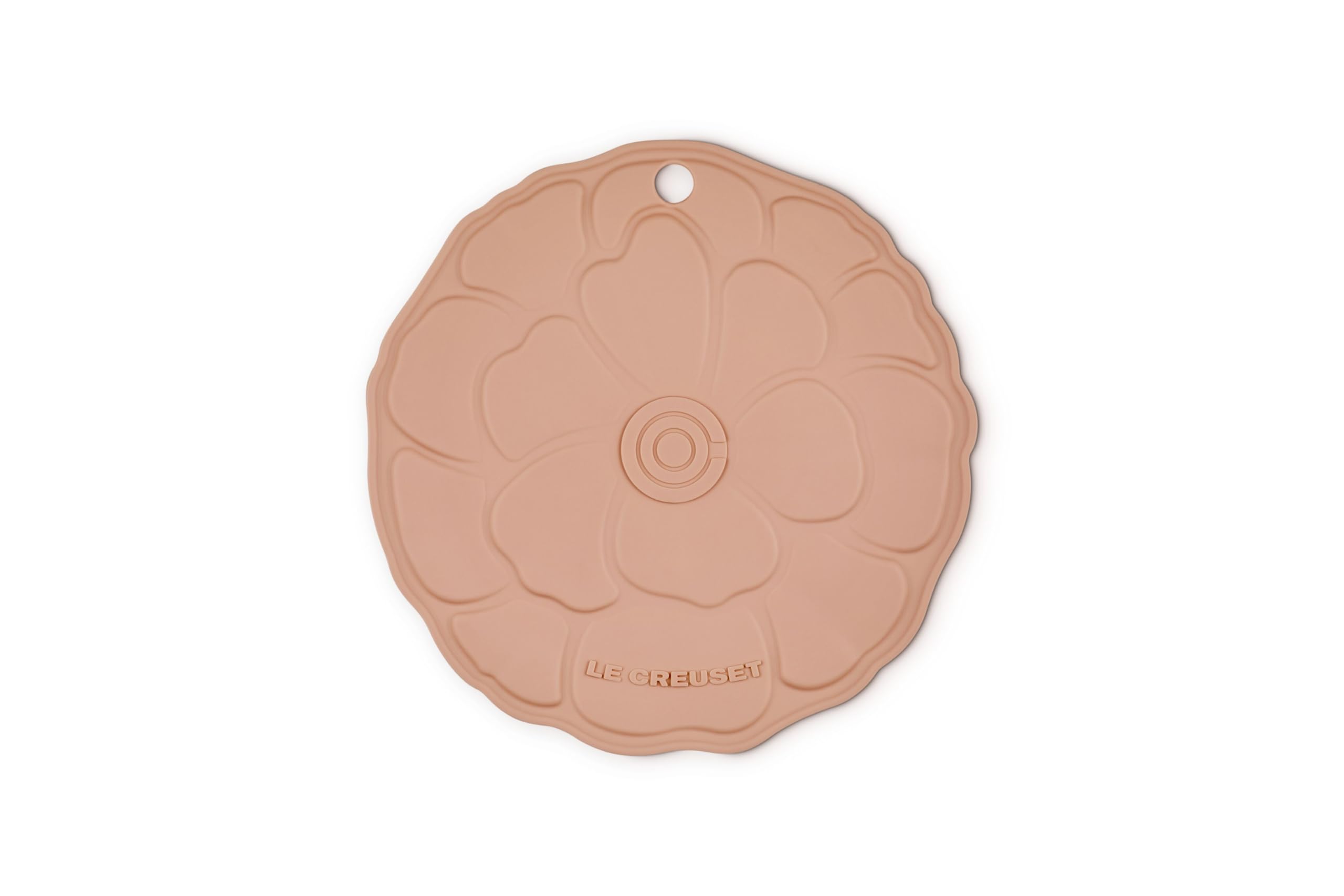 le-creuset-silicone-petal-trivet-8-inch-peche image 1