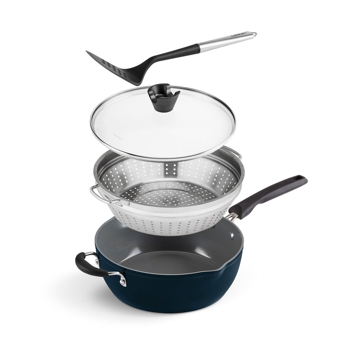 cuisinart-preferred-pan-4-piece-set-nouveau-navy-4-5-qt-multi-purpose-pan-with-c image 2