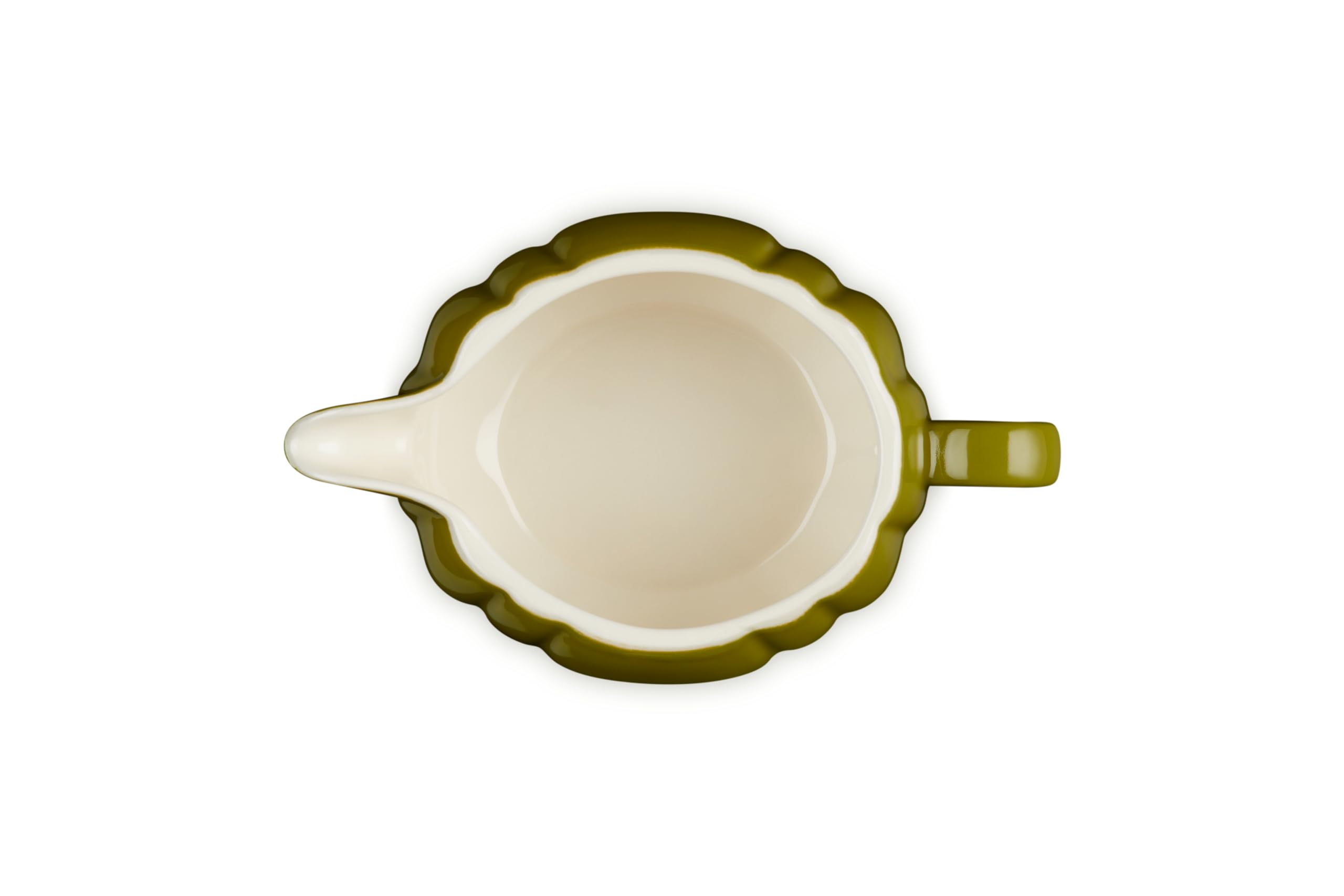 le-creuset-stoneware-pumpkin-gravy-boat-with-lid-14-oz-olive image 3