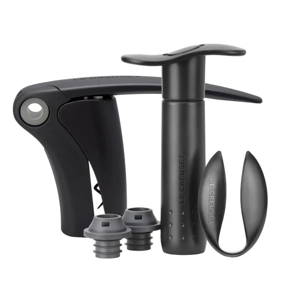 le-creuset-wine-tools-gift-set-5pc-black-grey image 1