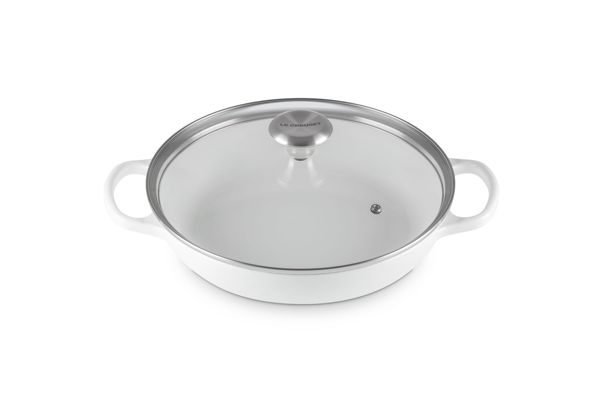 le-creuset-enameled-cast-iron-signature-round-braiser-2-25-qt-with-glass-lid-whi image 1