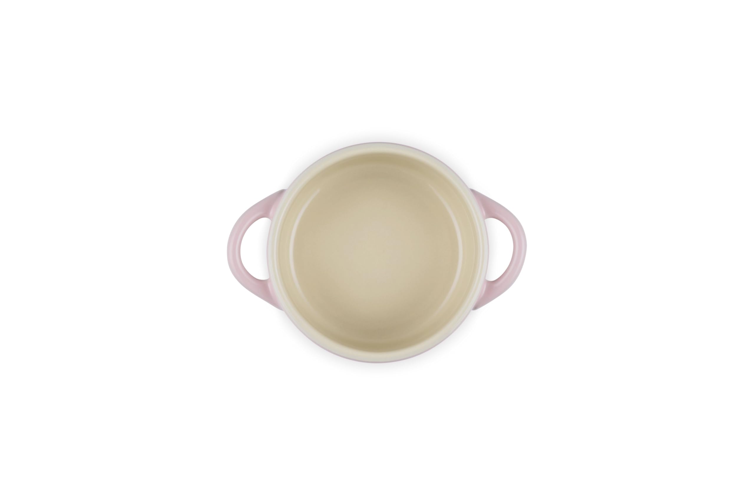 le-creuset-stoneware-mini-round-cocotte-8oz-chiffon-pink-with-gold-heart-knob image 3