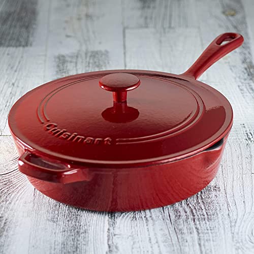 cuisinart-12-inch-cast-iron-chicken-fryer-with-lid-4-5-quart-porcelain-enameled- image 8