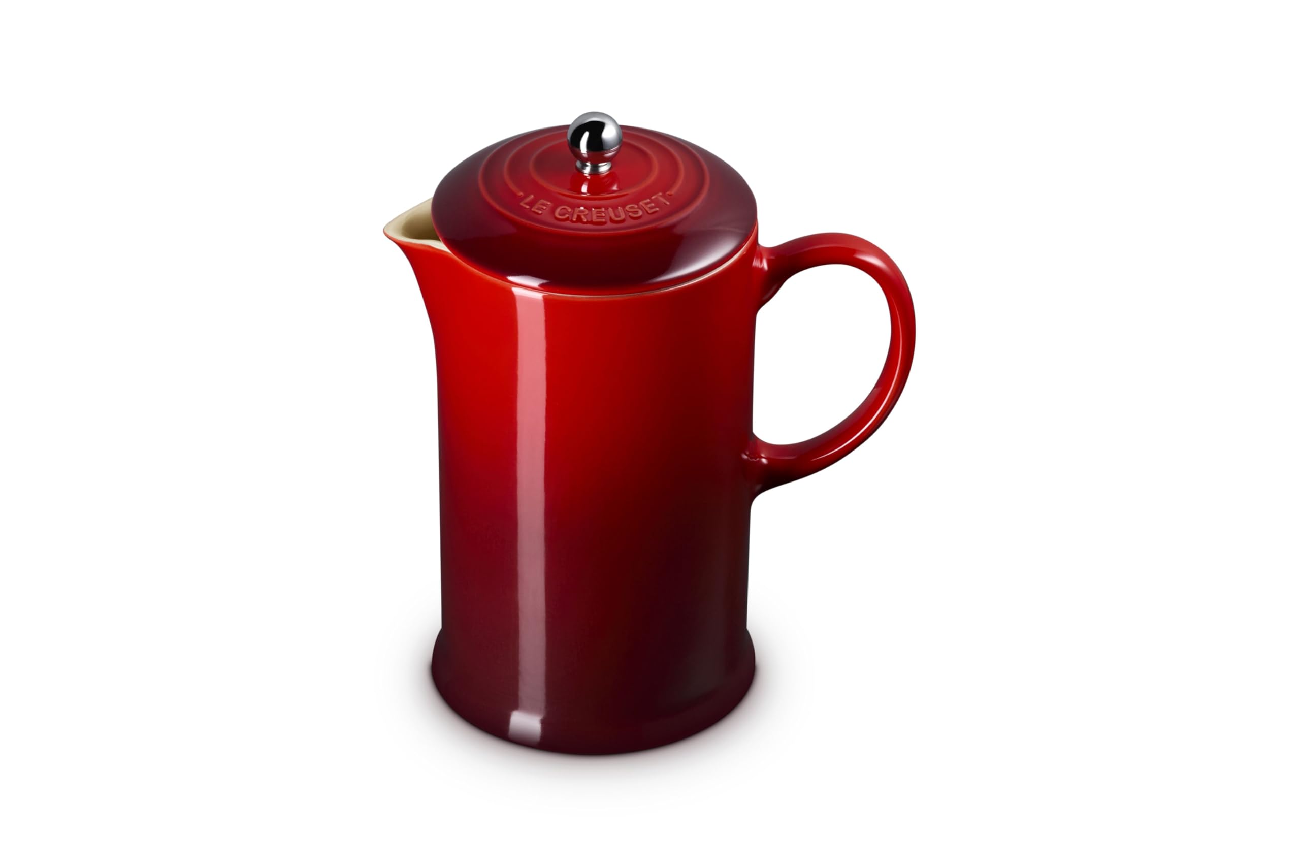 le-creuset-stoneware-french-press-34-oz-white-premium-heat-retention-coffee-make image 8