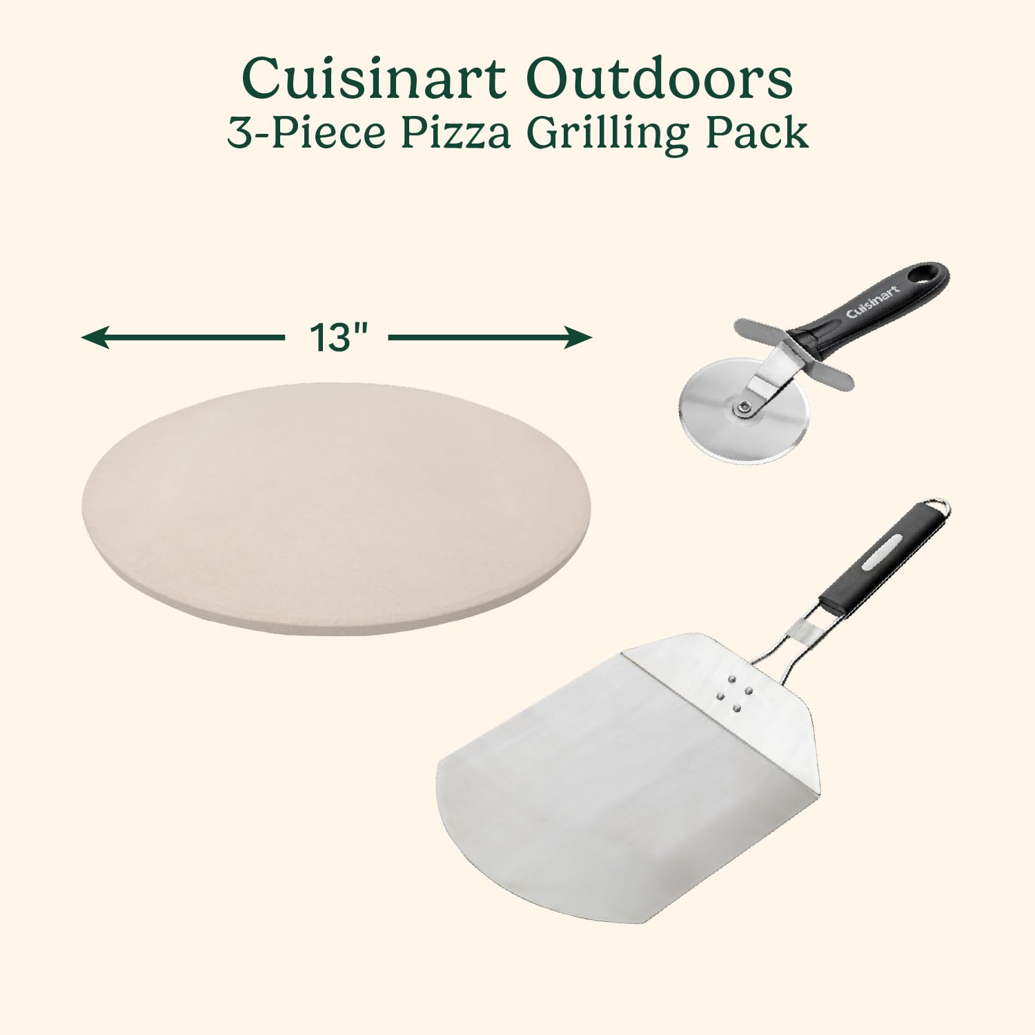 cuisinart-3-piece-pizza-grilling-pack-13-round-pizza-stone-for-grill-with-cutter image 2
