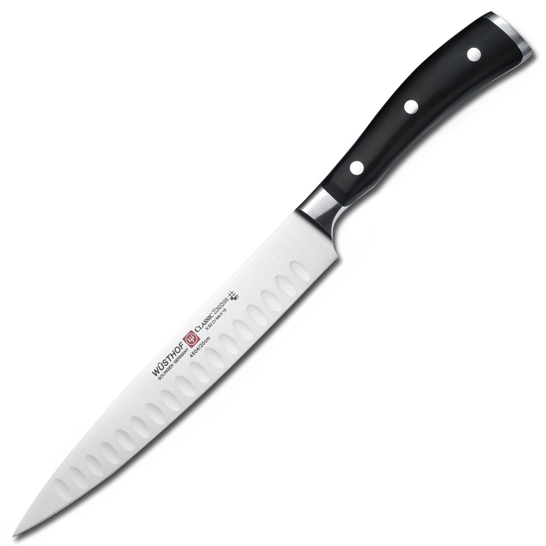 w-sthof-classic-ikon-8-hollow-edge-carving-knife-black-stainless image 1