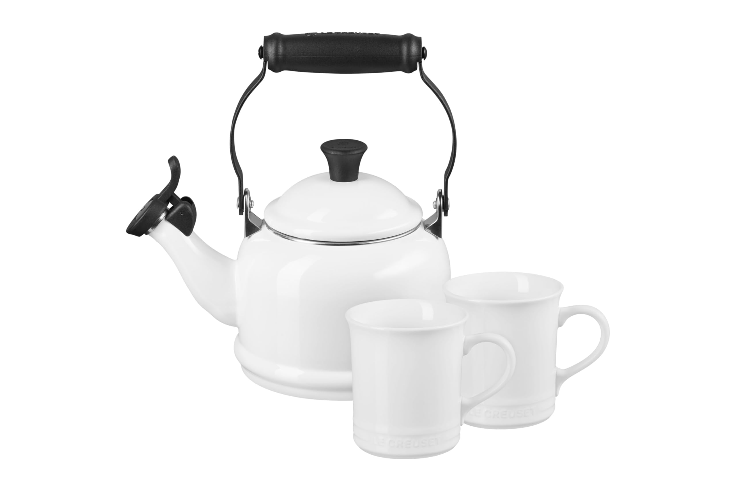 le-creuset-enamel-on-steel-demi-kettle-stoneware-mug-set-1-25-qt-kettle-and-2-x- image 1