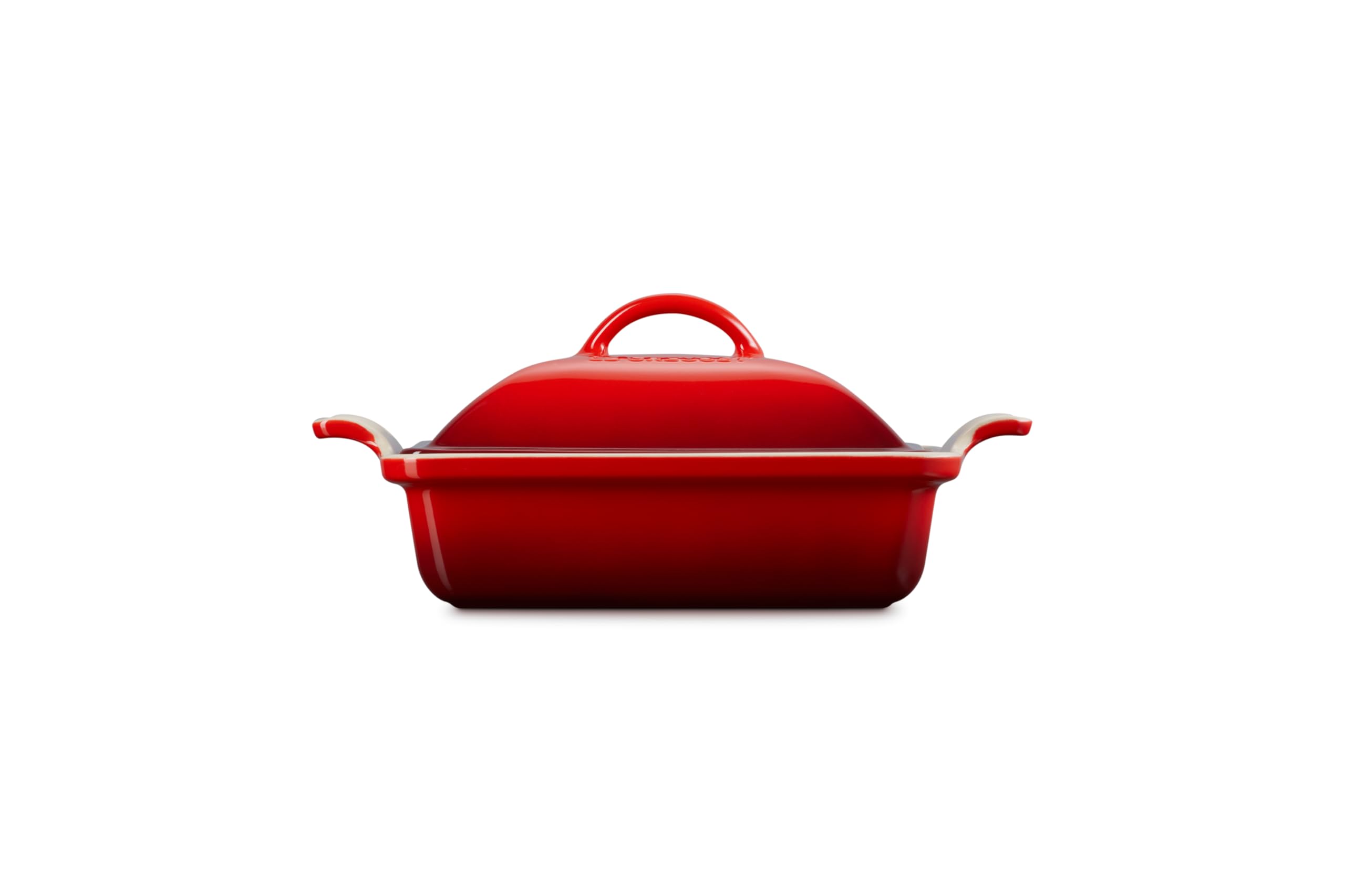 le-creuset-stoneware-heritage-shallow-square-casserole-2qt-9-cerise-with-lid image 4