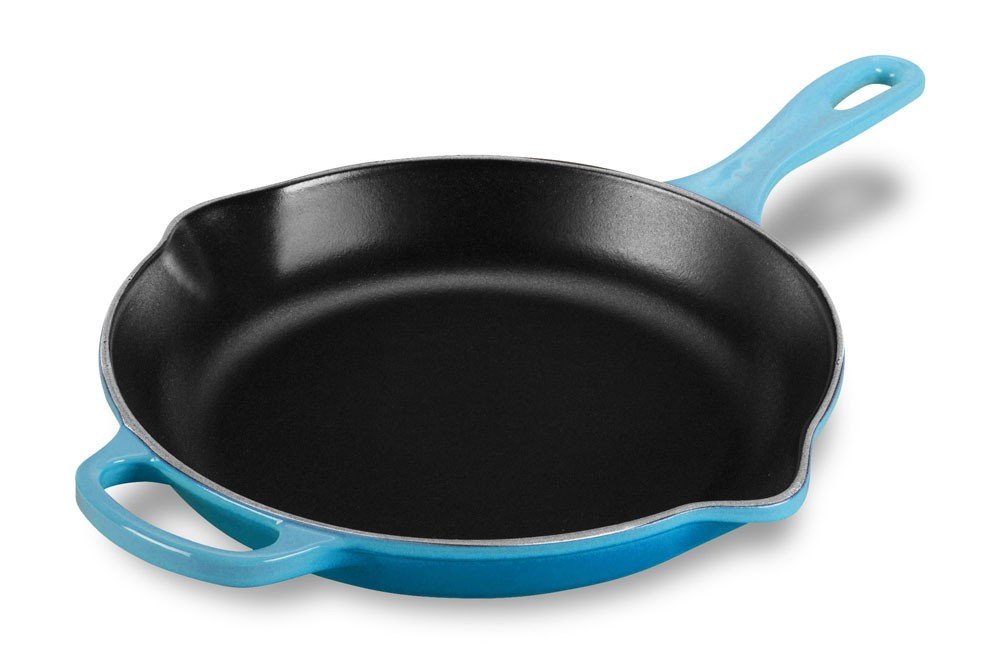 le-creuset-signature-iron-handle-skillet-10-25-inch-caribbean-enameled-cast-iron image 7