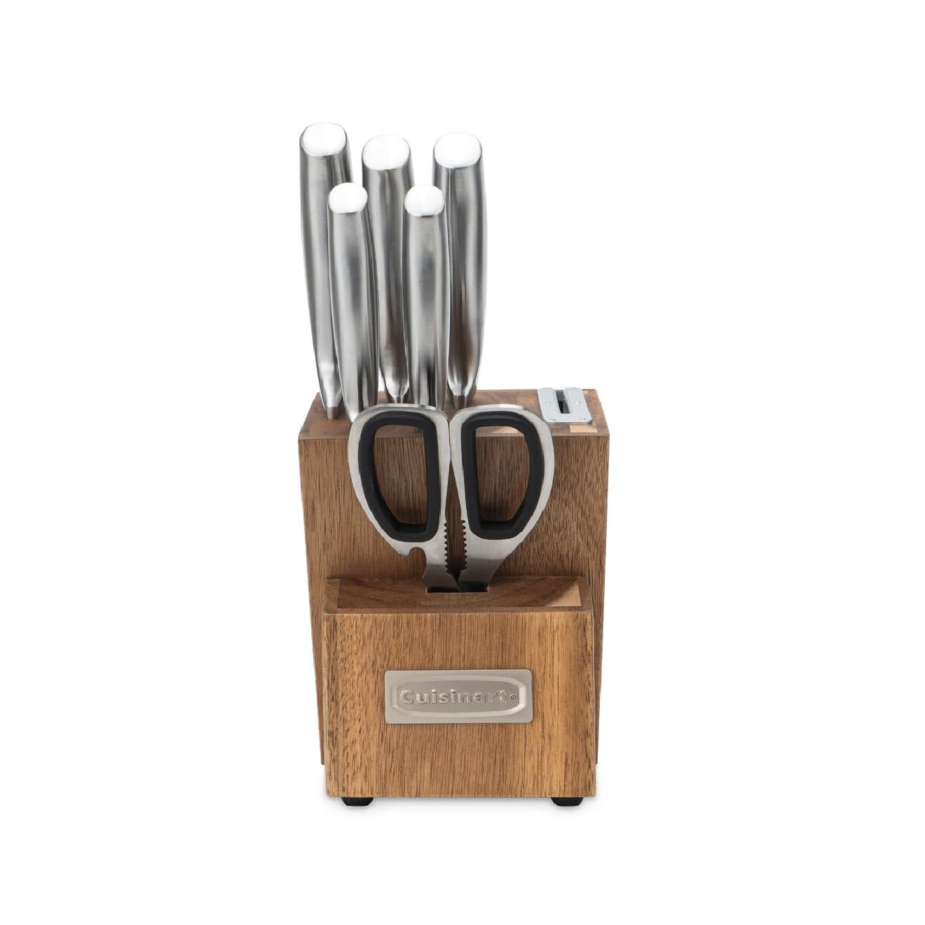 cuisinart-7-piece-stainless-steel-essentials-cutlery-block-set-with-built-in-sha image 2