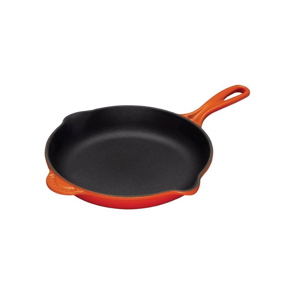le-creuset-enameled-cast-iron-11-3-4-inch-skillet-with-iron-handle-cassis image 5