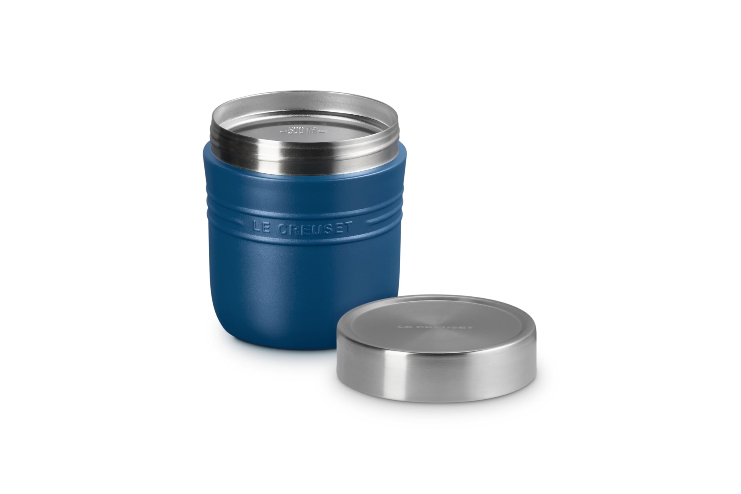 le-creuset-stainless-steel-on-the-go-food-jar-16-oz-deep-teal-vacuum-insulated image 2