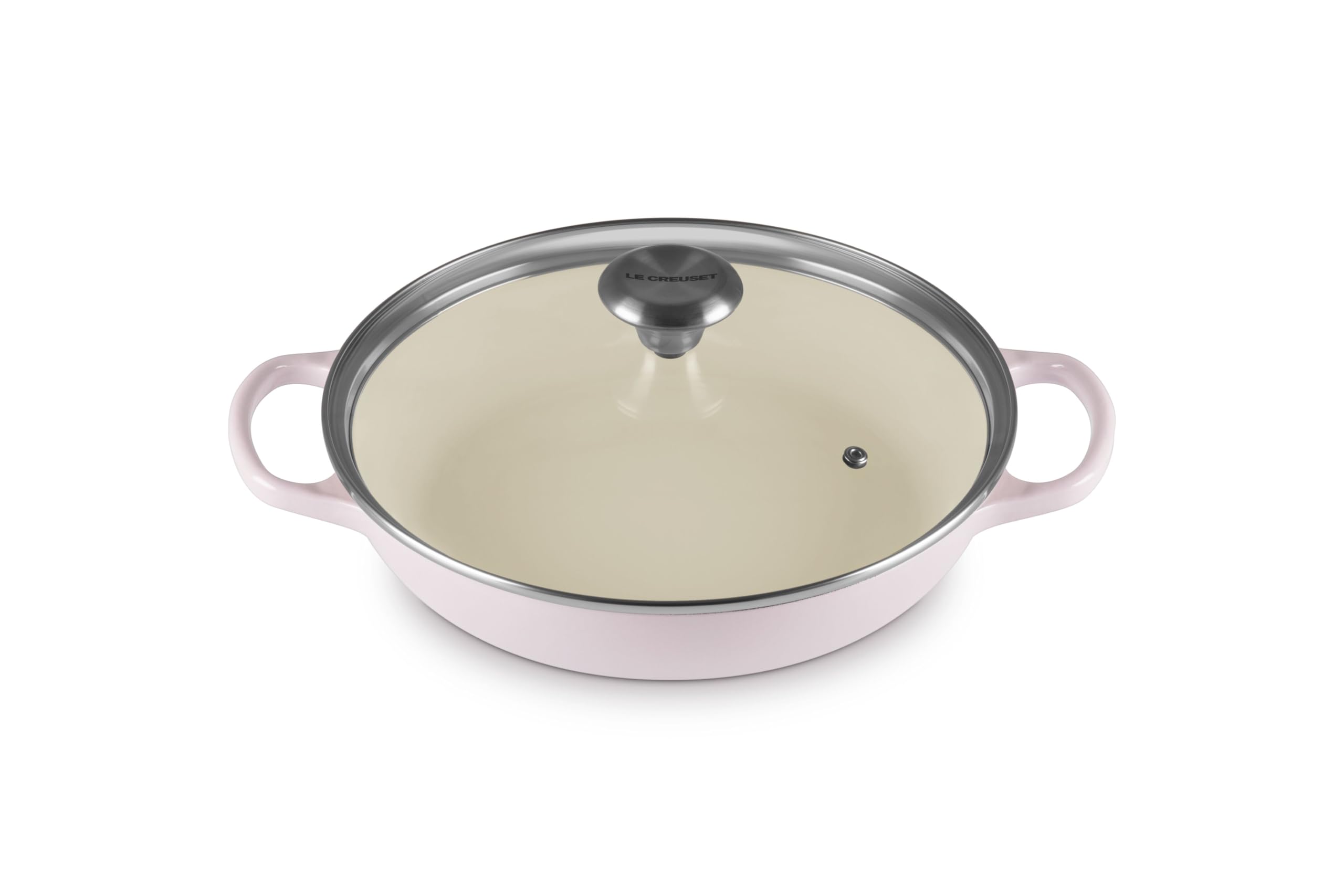 le-creuset-enameled-cast-iron-signature-round-braiser-2-25-qt-with-glass-lid-sha image 1