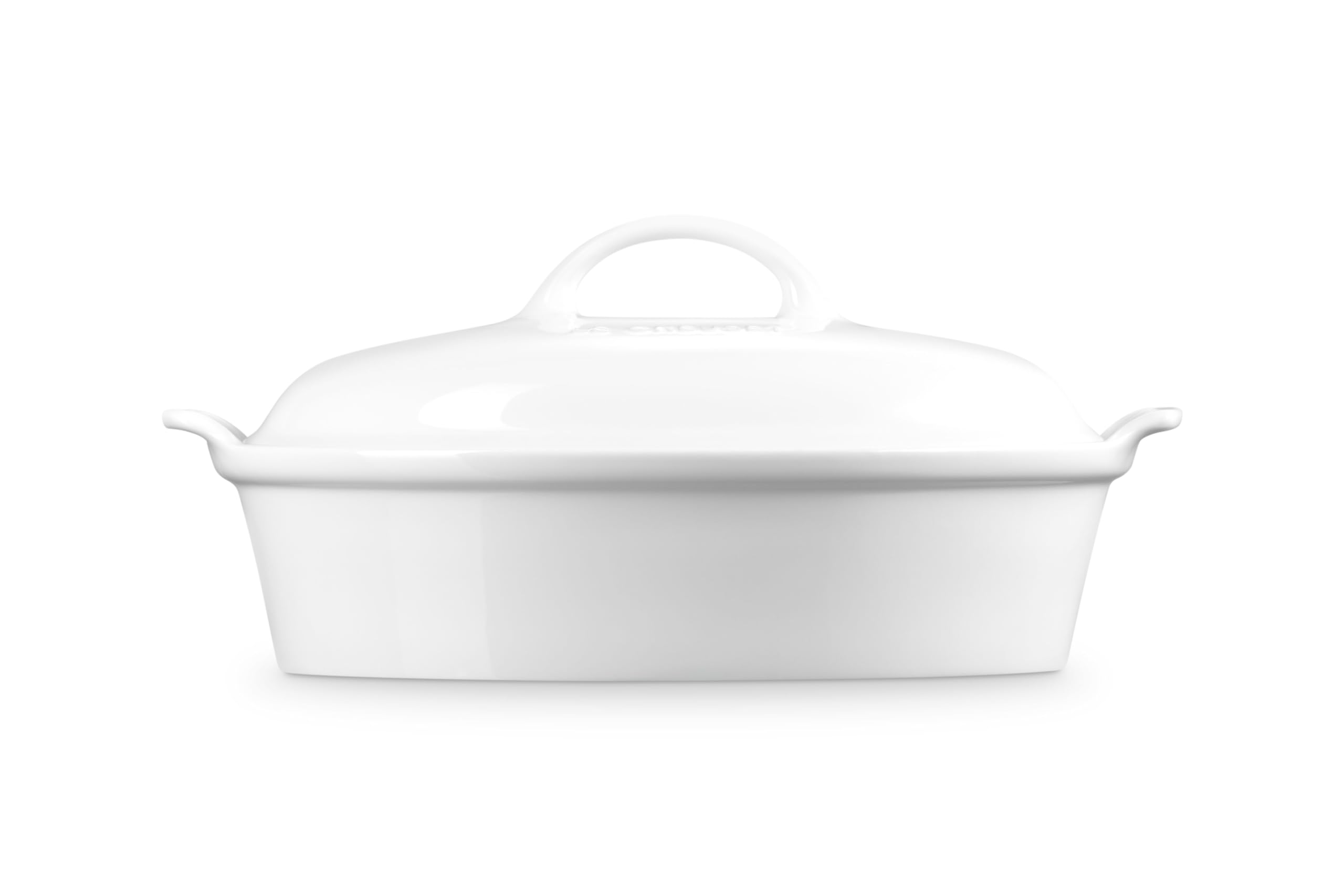 le-creuset-stoneware-heritage-covered-oval-casserole-4-qt-14-white image 2