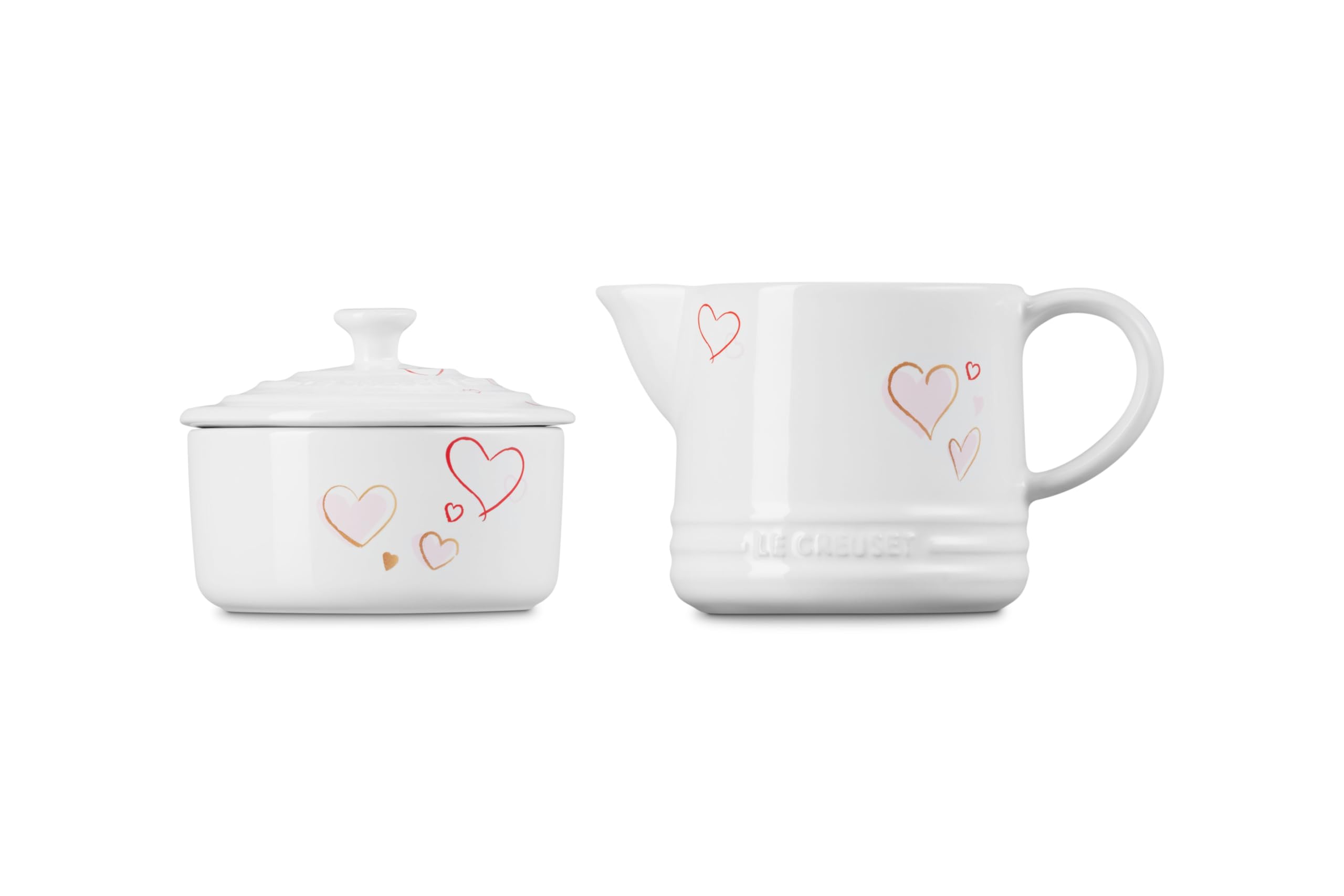 le-creuset-mon-coeur-collection-stoneware-signature-cream-and-sugar-set-white-wi image 3
