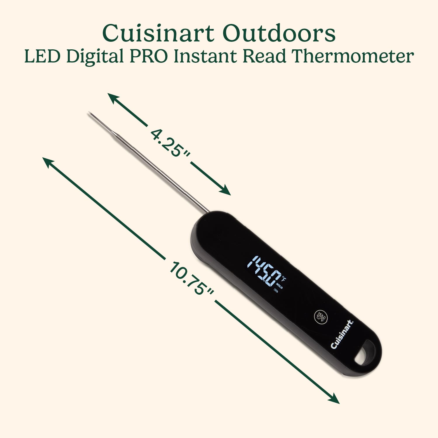 cuisinart-led-digital-pro-instant-read-thermometer-waterproof-ambidextrous-0-6s- image 2