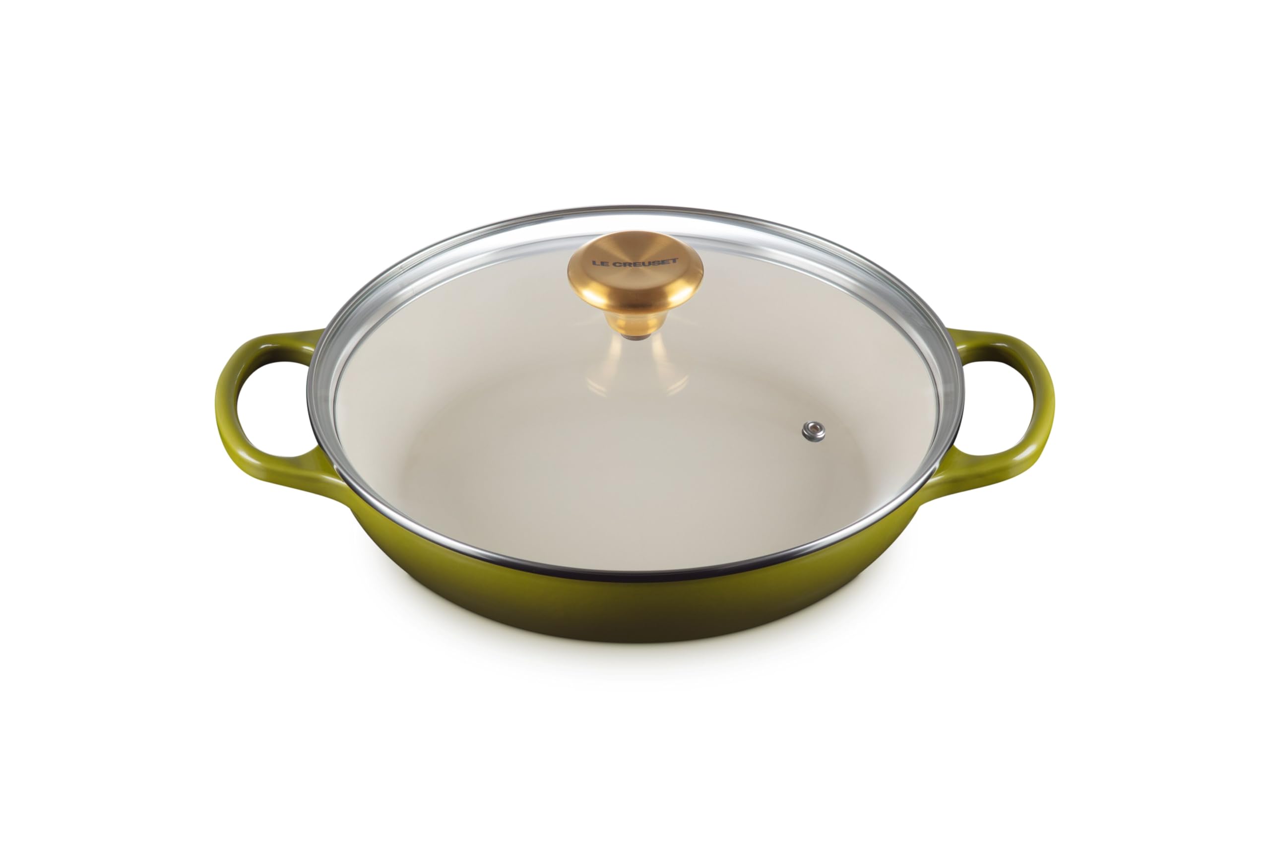 le-creuset-enameled-cast-iron-signature-round-braiser-2-25-qt-with-glass-lid-oli image 1