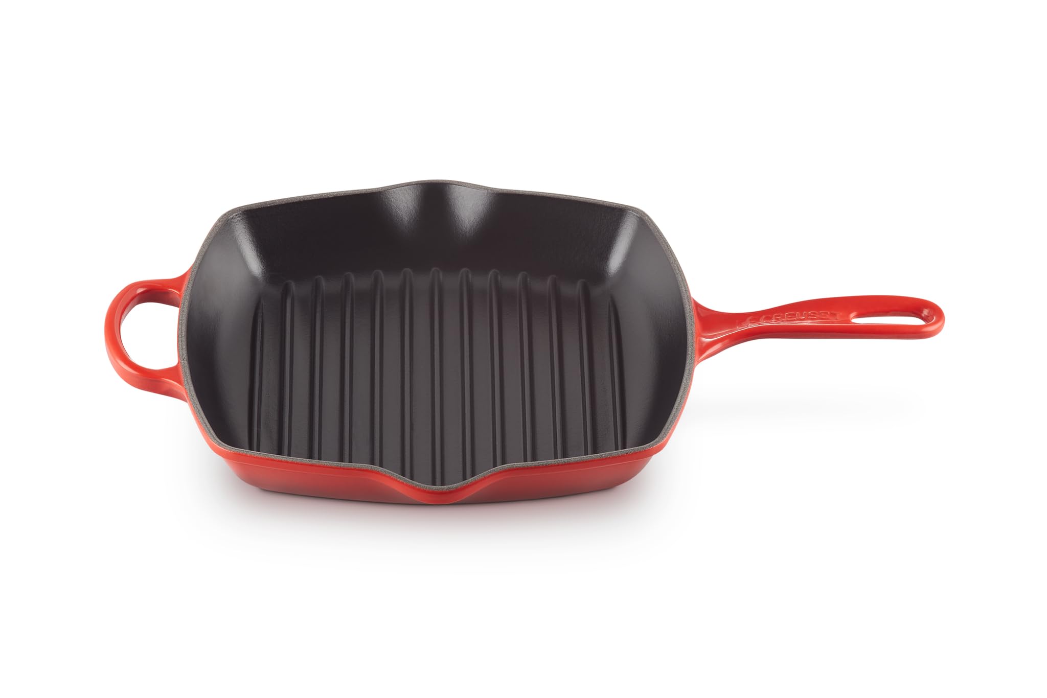 le-creuset-signature-enameled-cast-iron-square-skillet-grill-10-25-cerise image 1