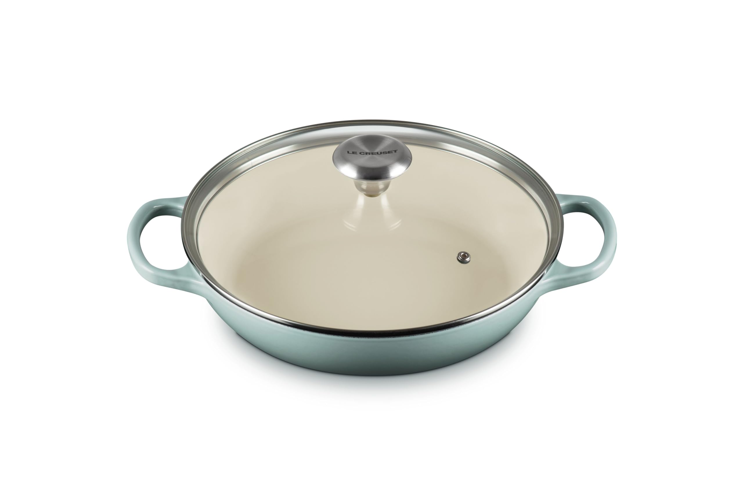 le-creuset-signature-round-braiser-with-glass-lid-2-25-qt-sea-salt image 1