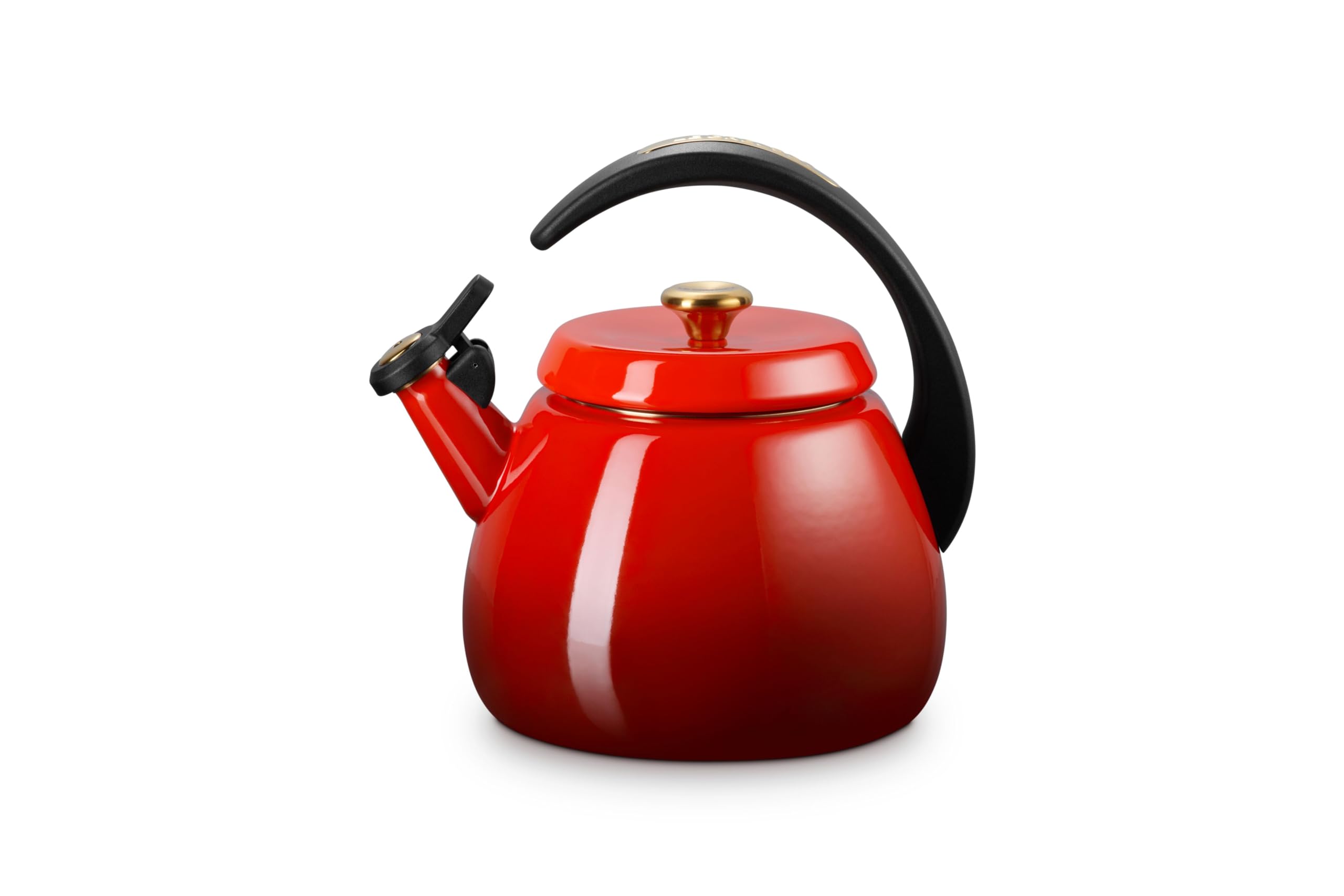 le-creuset-enamel-on-steel-signature-cloche-kettle-2-2-qt-cerise-with-gold-knob image 2