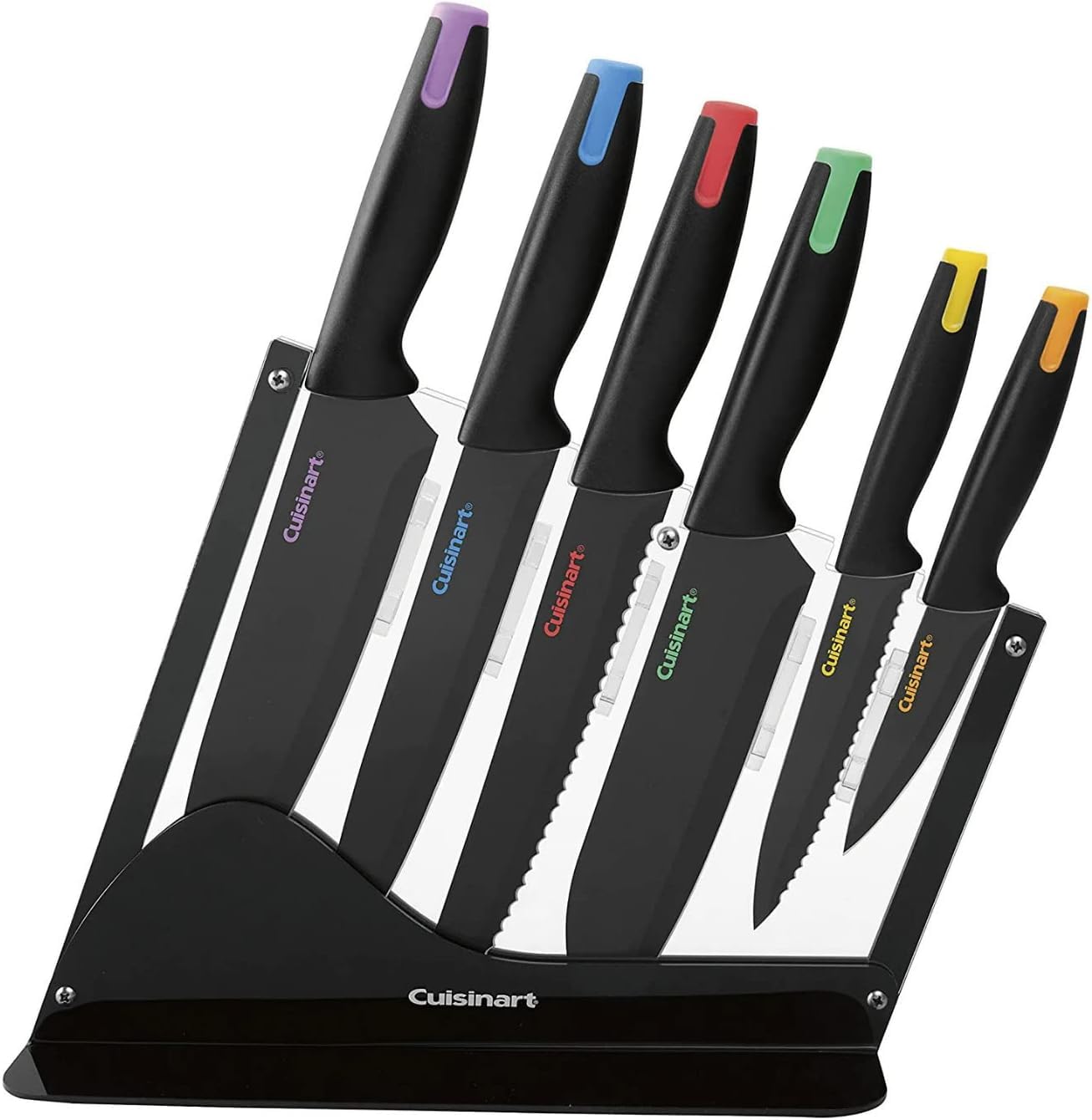 cuisinart-advantage-nonstick-ceramic-coated-knife-set-7-piece-acrylic-block-stai image 1