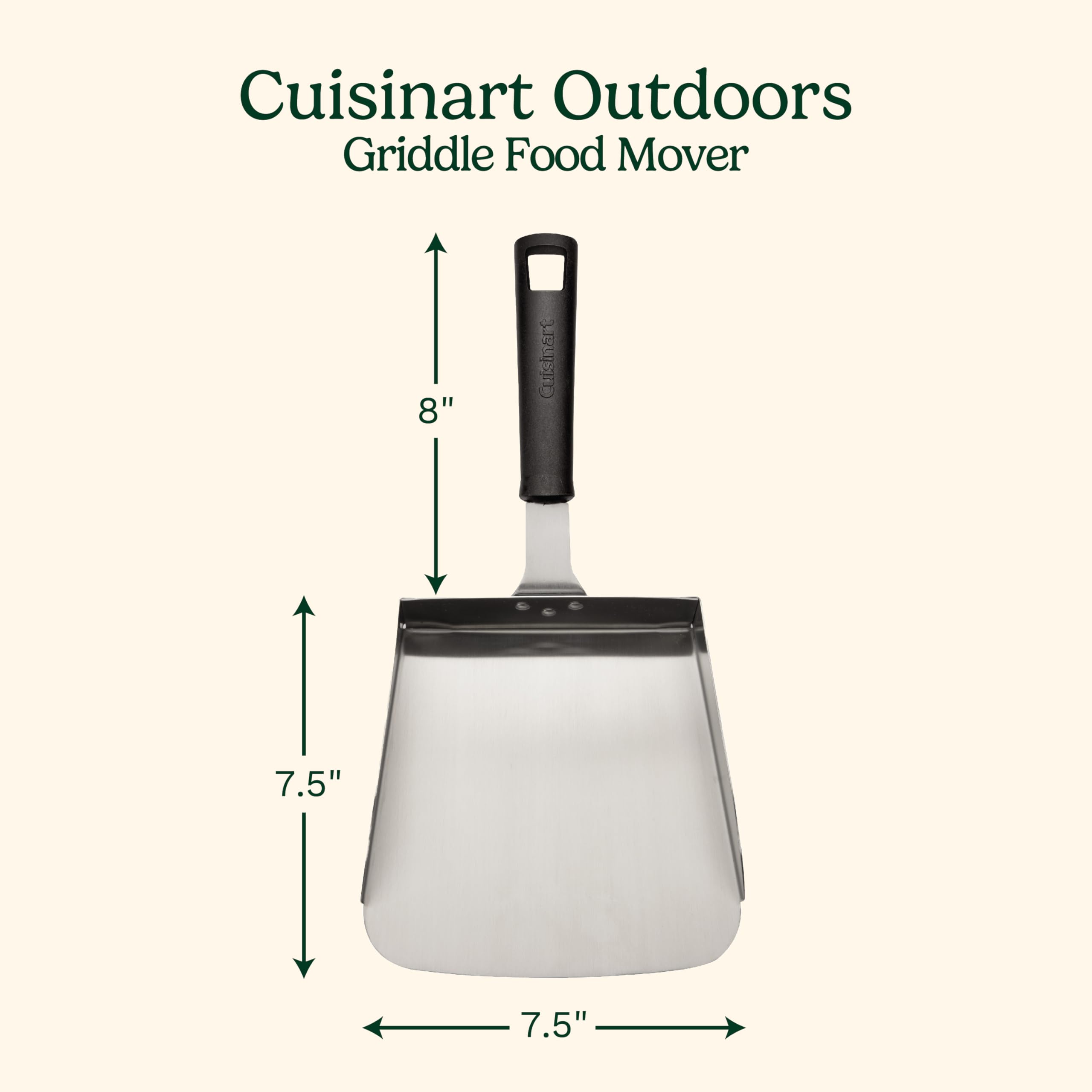cuisinart-griddle-food-mover-extra-large-stainless-steel-spatula-scoop-5-cup-cap image 2