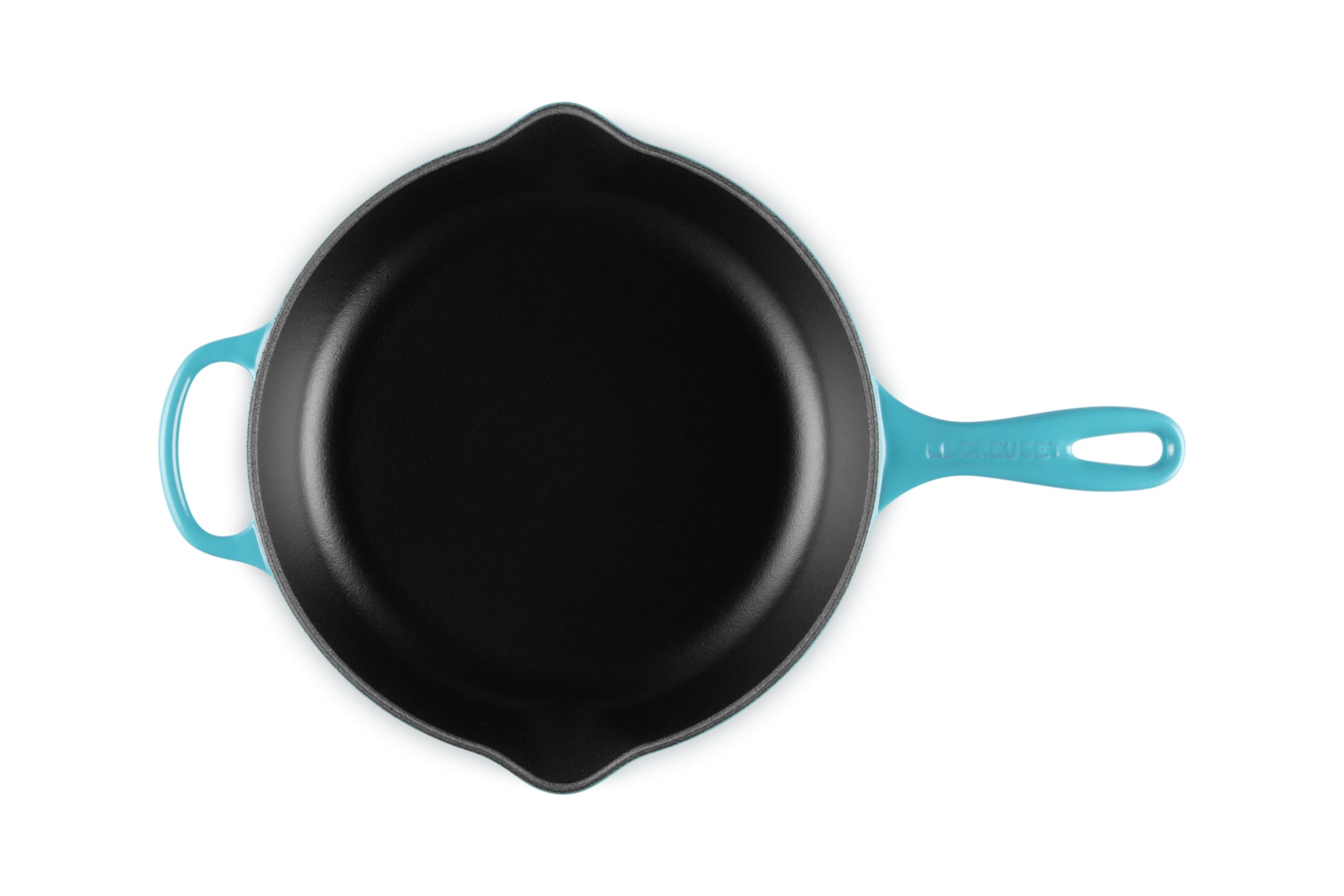 le-creuset-signature-iron-handle-skillet-10-25-inch-caribbean-enameled-cast-iron image 4