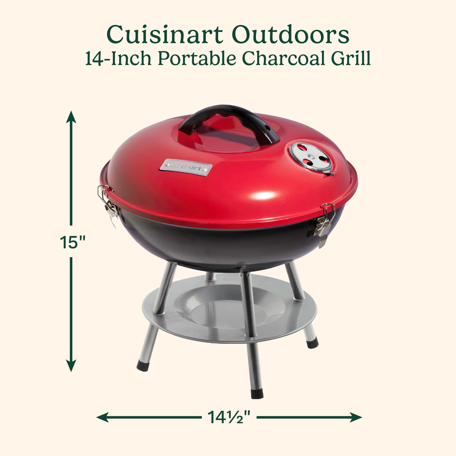 cuisinart-14-portable-charcoal-grill-tabletop-bbq-with-chrome-grate-dual-vents-l image 2
