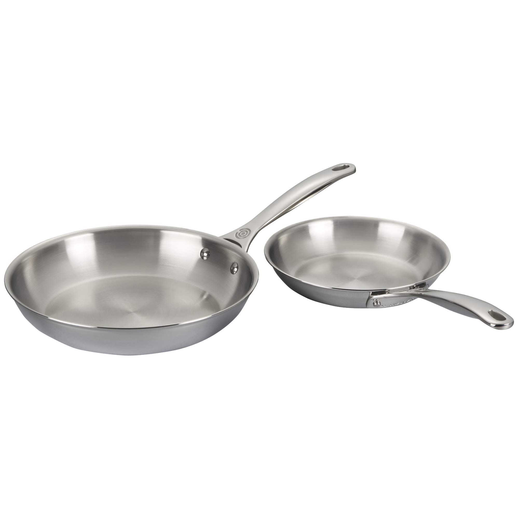 le-creuset-tri-ply-stainless-steel-2-piece-fry-pan-set-8-10 image 2