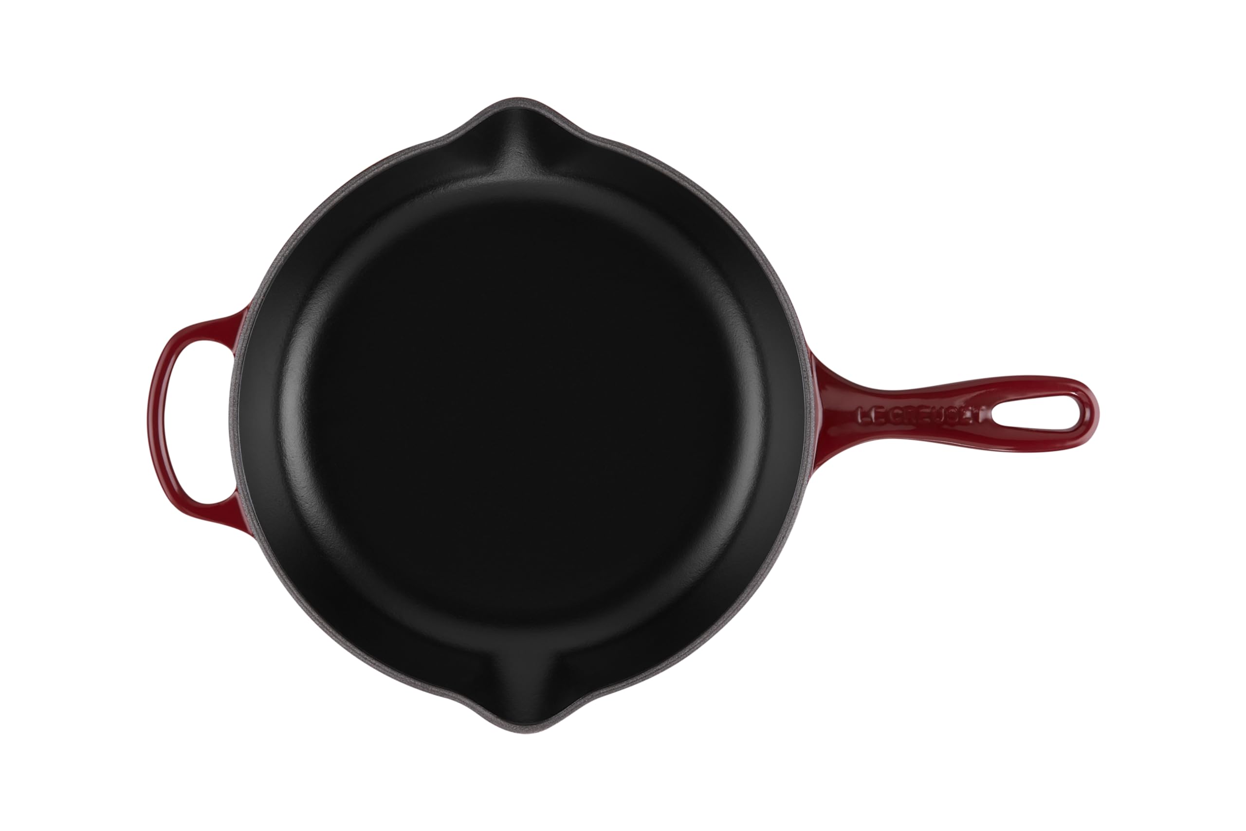 le-creuset-enameled-cast-iron-signature-iron-handle-skillet-10-25-garnet image 4