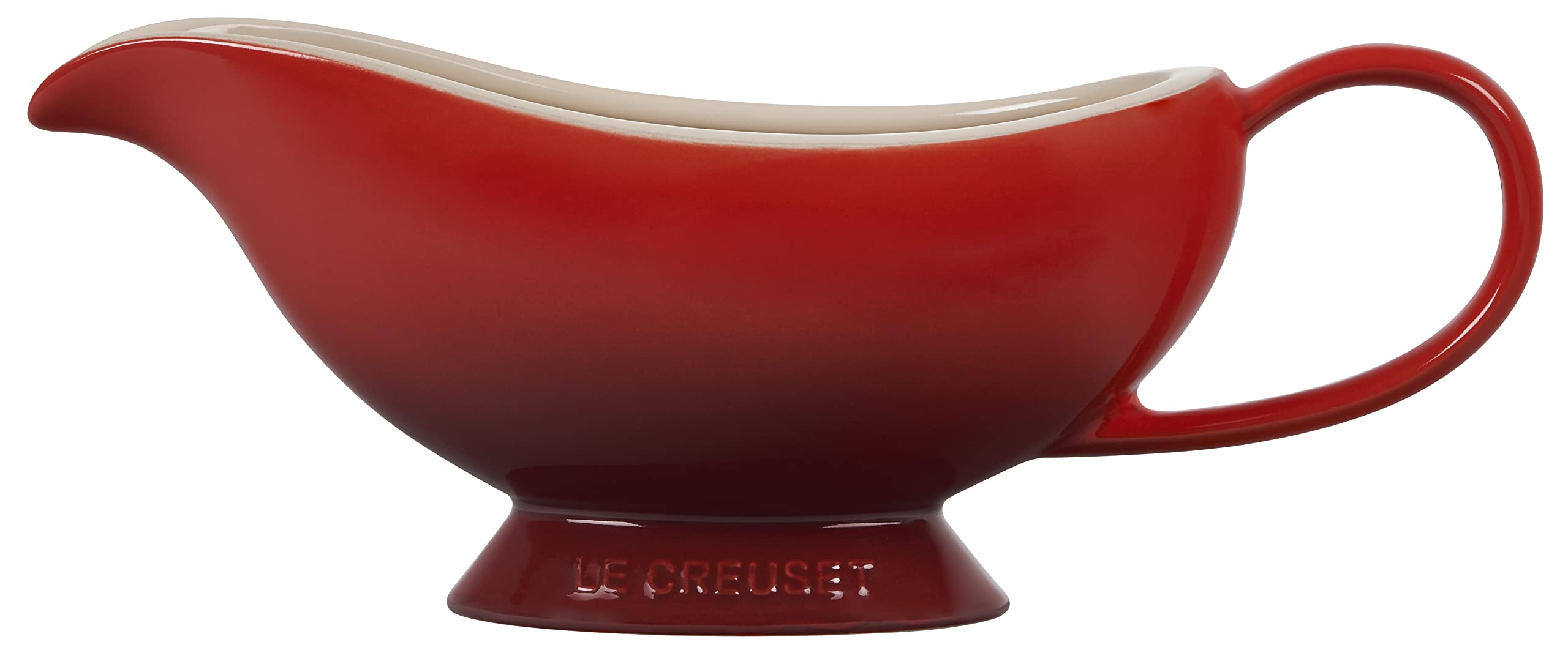 le-creuset-heritage-stoneware-gravy-boat-cerise image 1