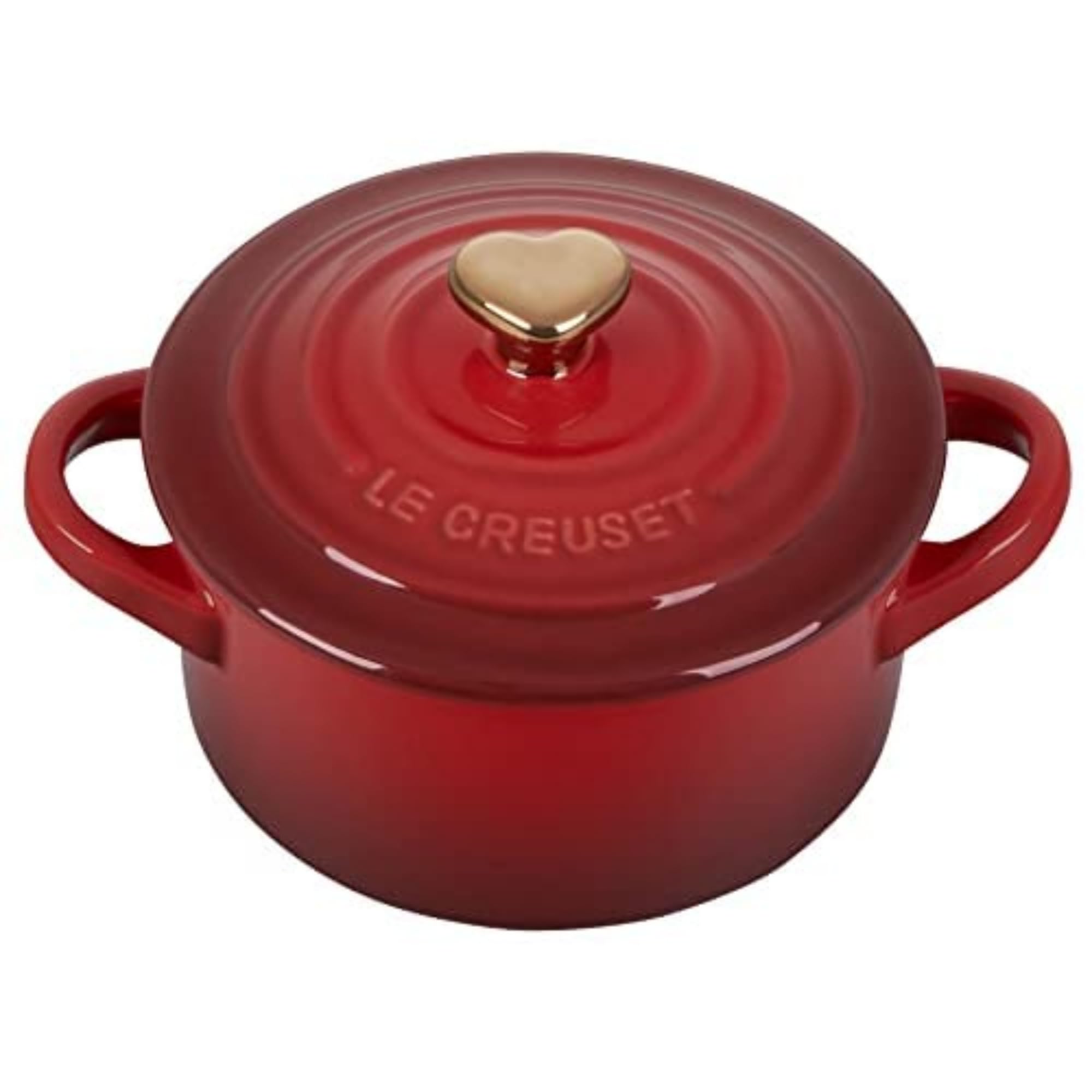 le-creuset-stoneware-mini-round-cocotte-8oz-chiffon-pink-with-gold-heart-knob image 7