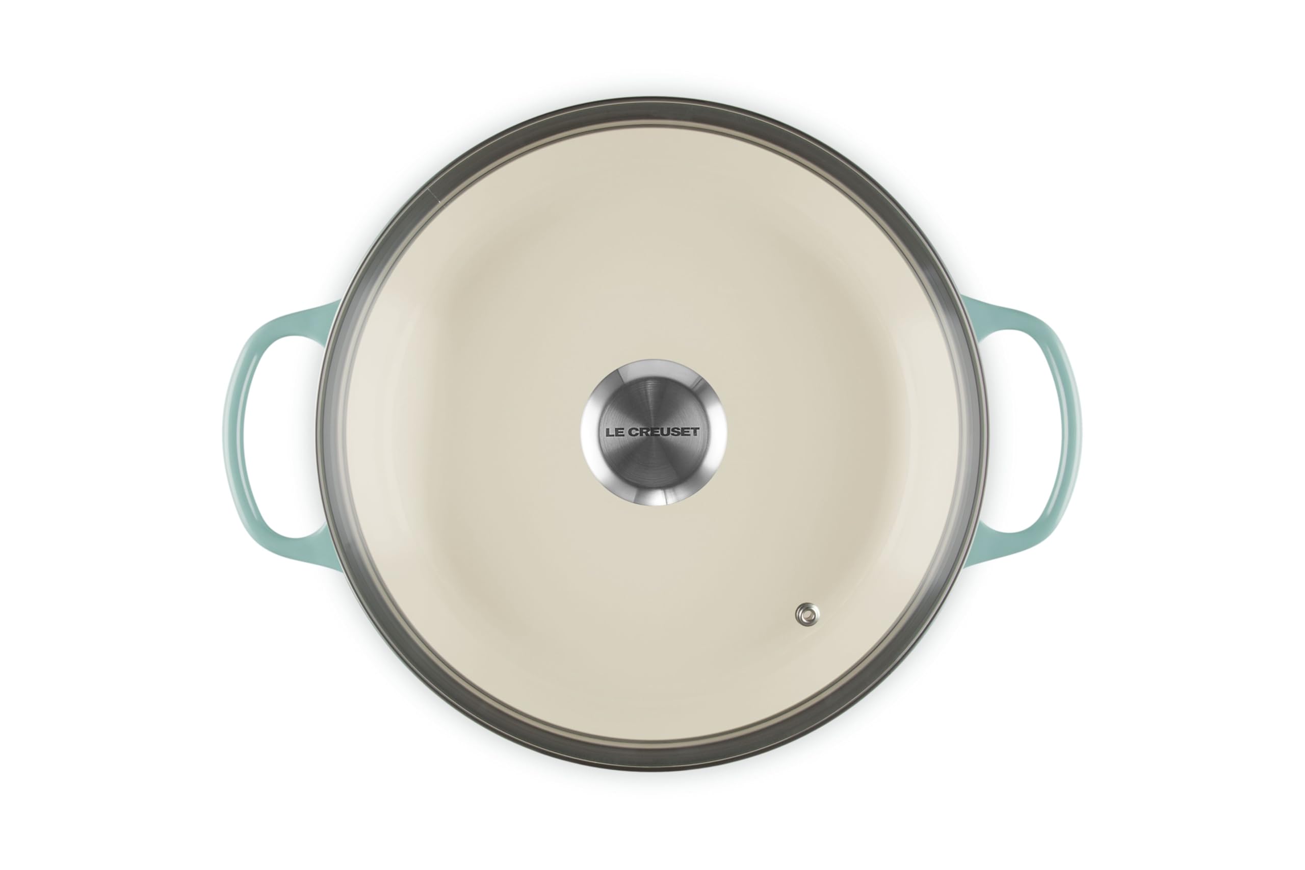 le-creuset-signature-round-braiser-with-glass-lid-2-25-qt-sea-salt image 2