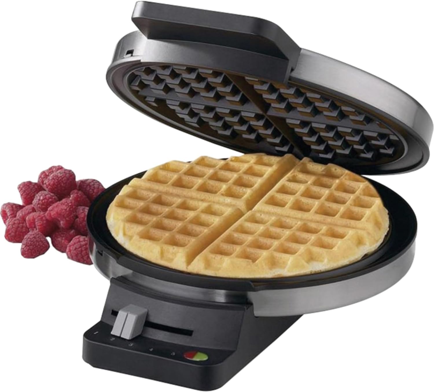 cuisinart-wmr-canas-round-classic-waffle-maker-1250w-5-browning-settings-brushed image 8