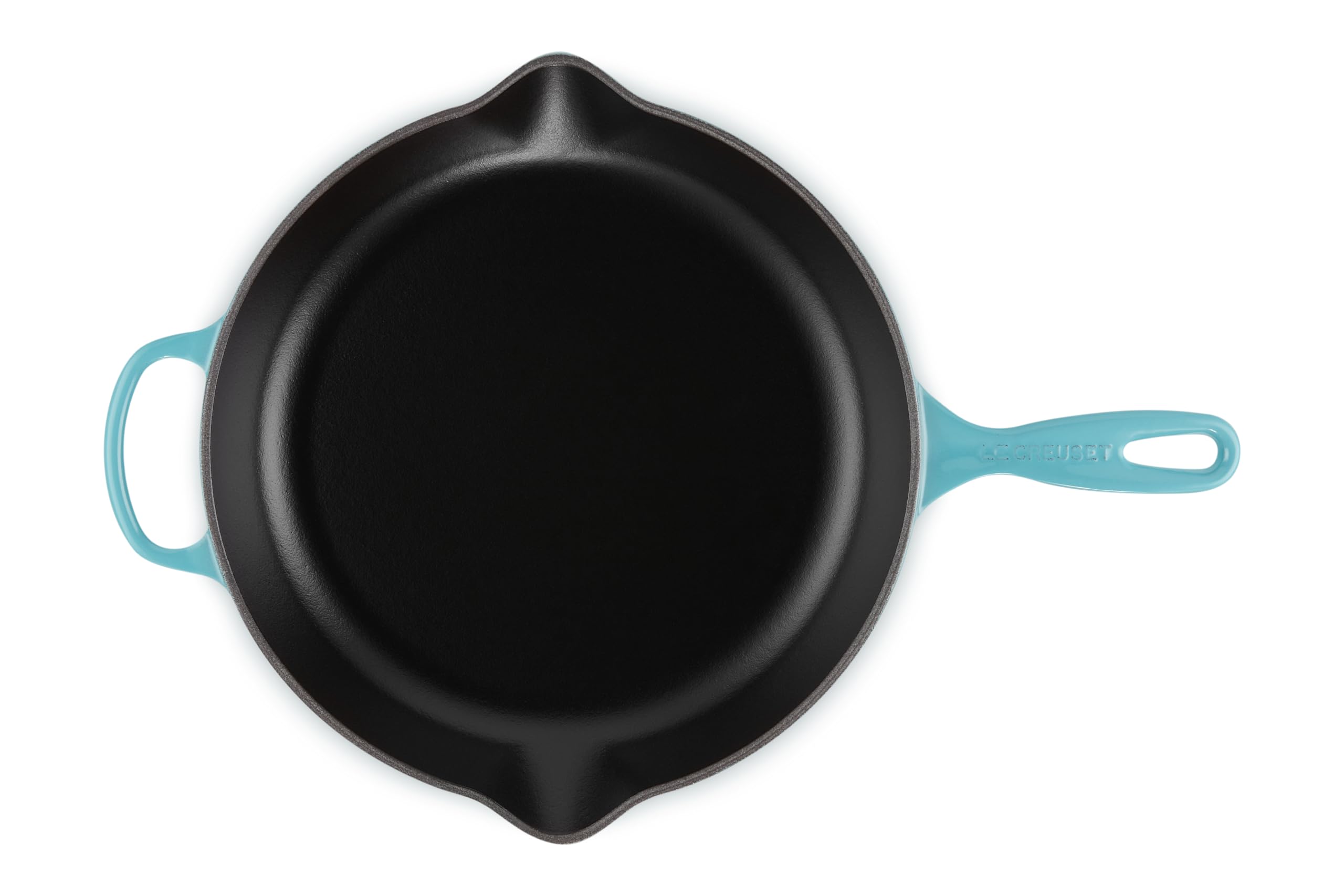 le-creuset-enameled-cast-iron-signature-iron-handle-skillet-11-75-caribbean image 4