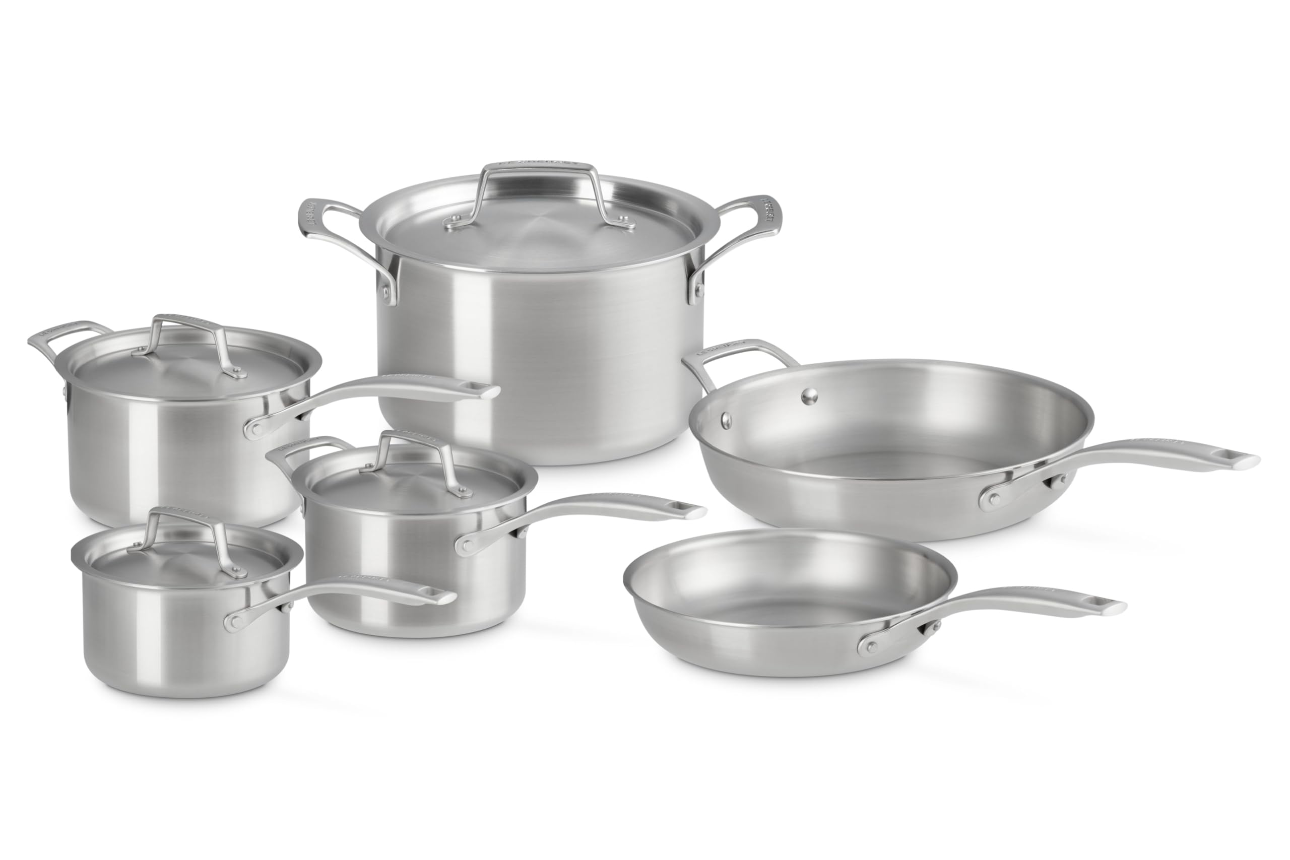 le-creuset-stainless-steel-essential-10-piece-cookware-set image 1