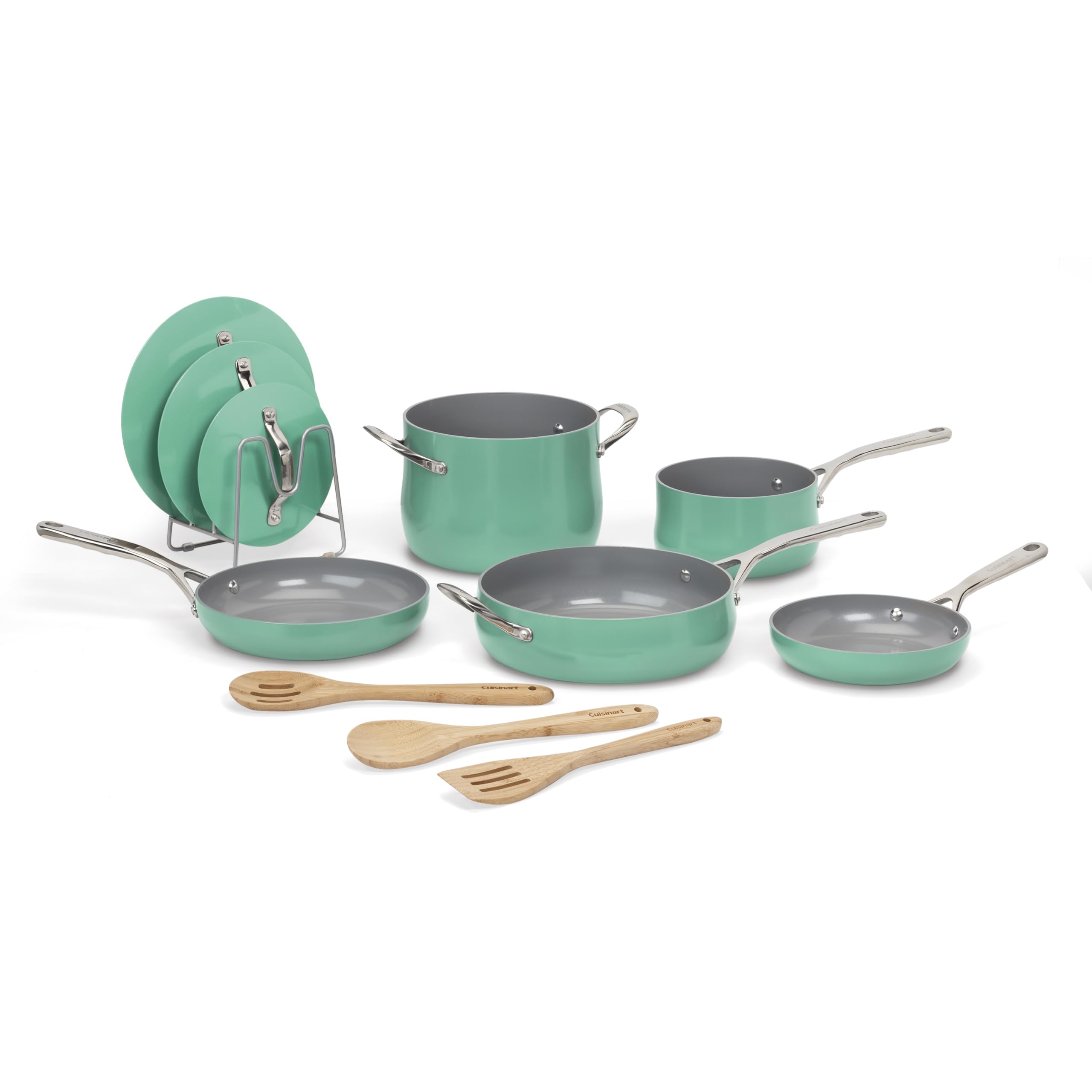 cuisinart-34c-12tl-ceramic-nonstick-12-piece-cookware-set-teal-even-heat-dishwas image 1