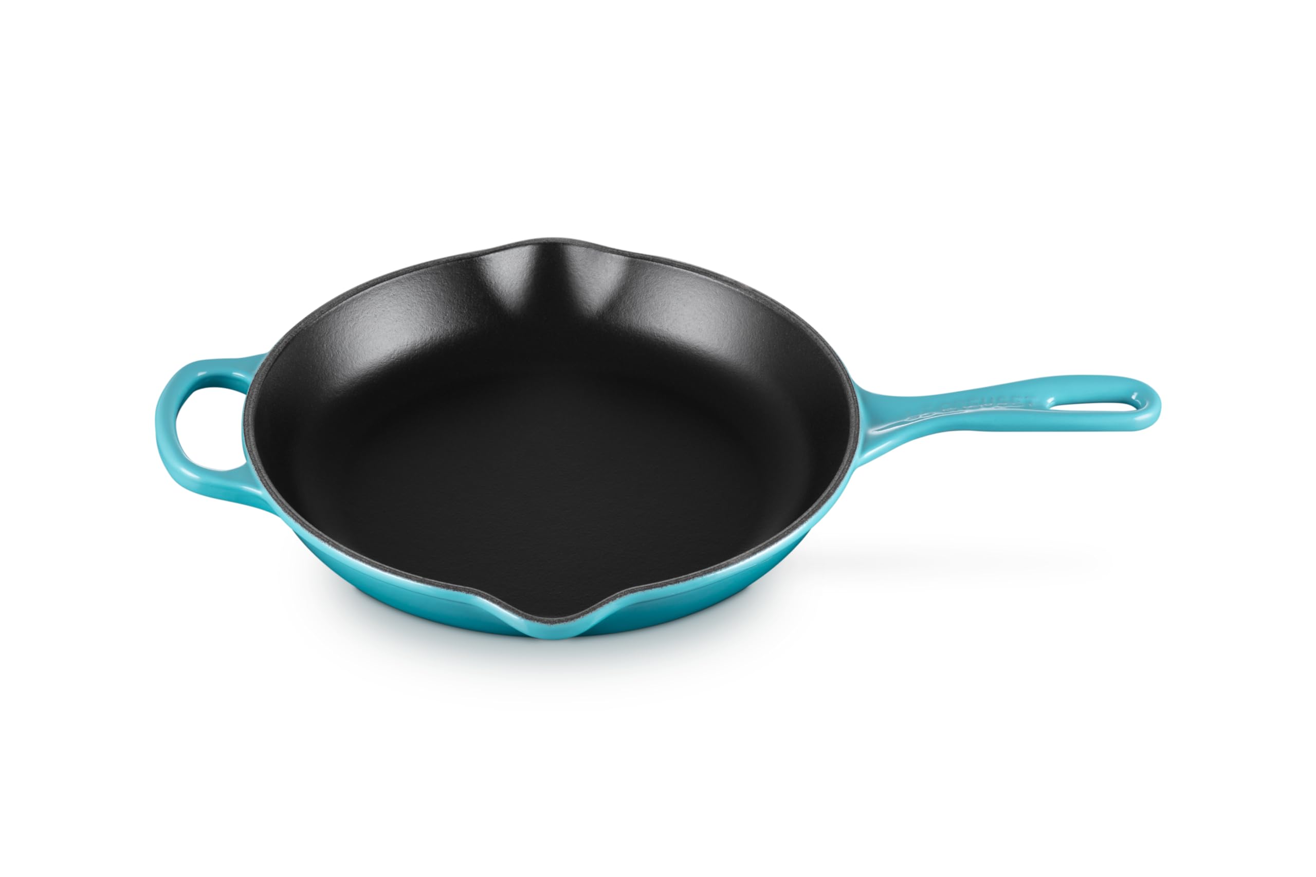 le-creuset-signature-iron-handle-skillet-10-25-inch-caribbean-enameled-cast-iron image 1