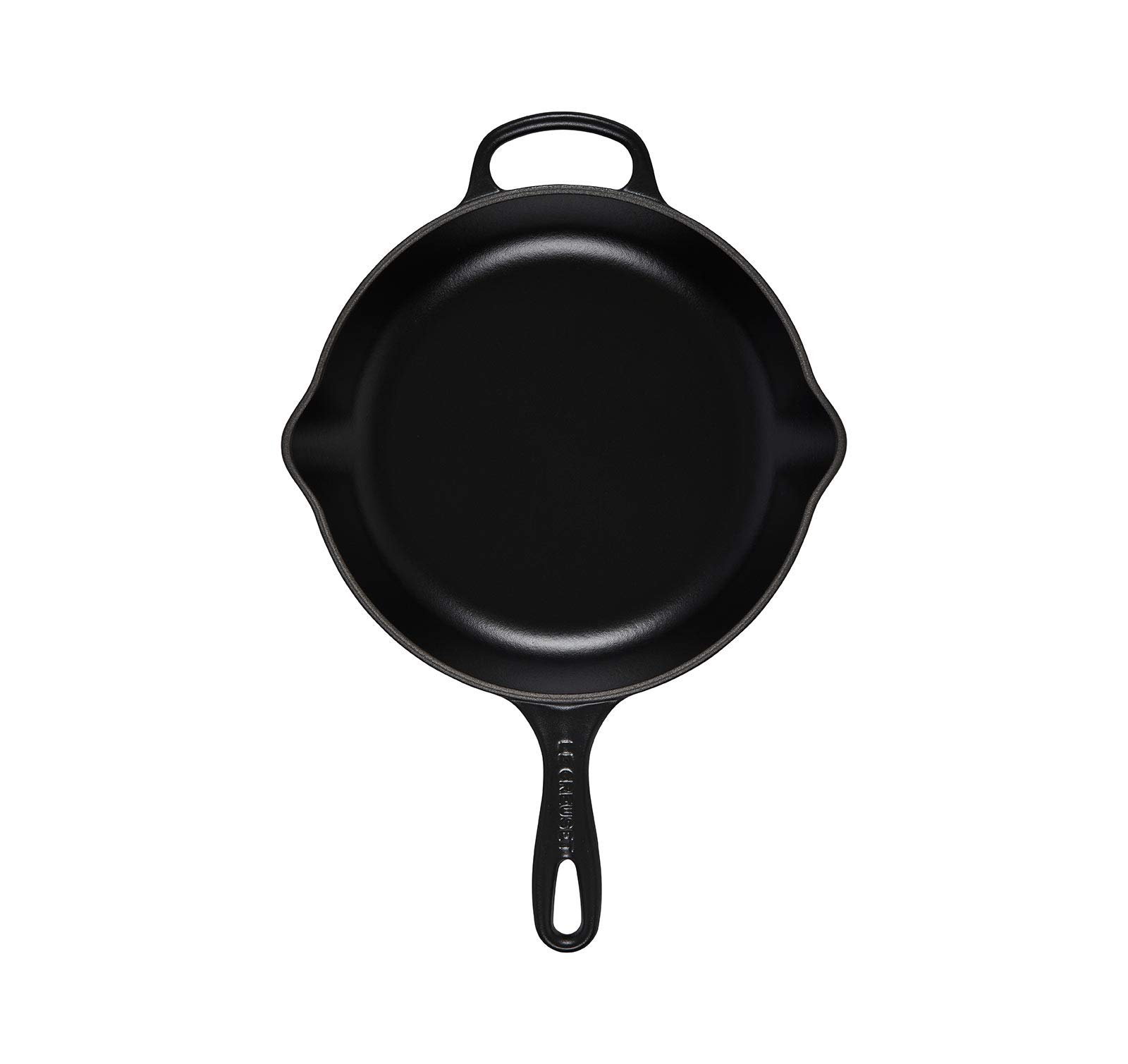 le-creuset-enameled-cast-iron-signature-iron-handle-skillet-9-1-3-8-qt-licorice image 3