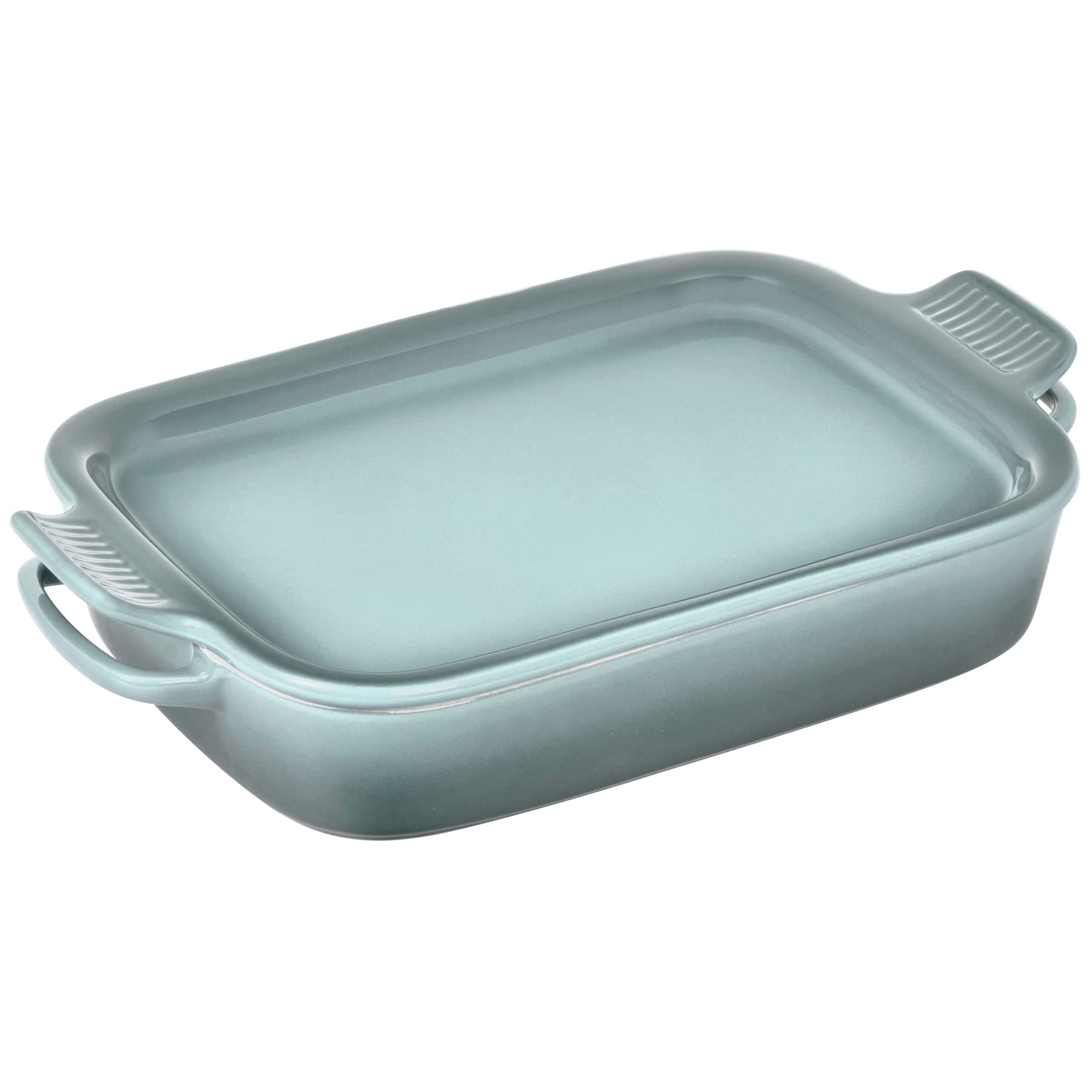 le-creuset-stoneware-rectangular-dish-with-platter-lid-14-3-4-x-9-cerise image 5
