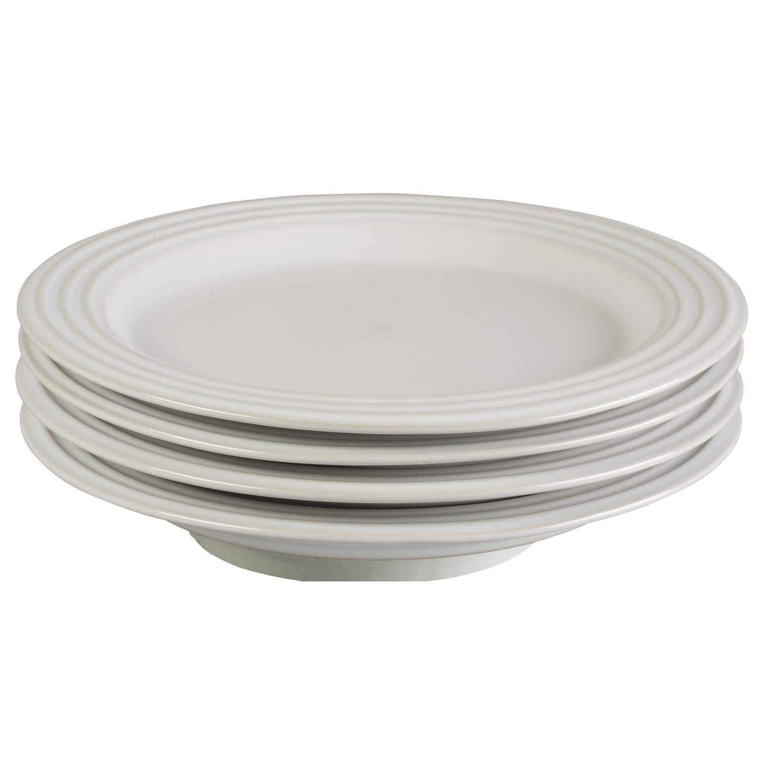 le-creuset-stoneware-salad-plates-set-of-4-8-5-inch-white image 1