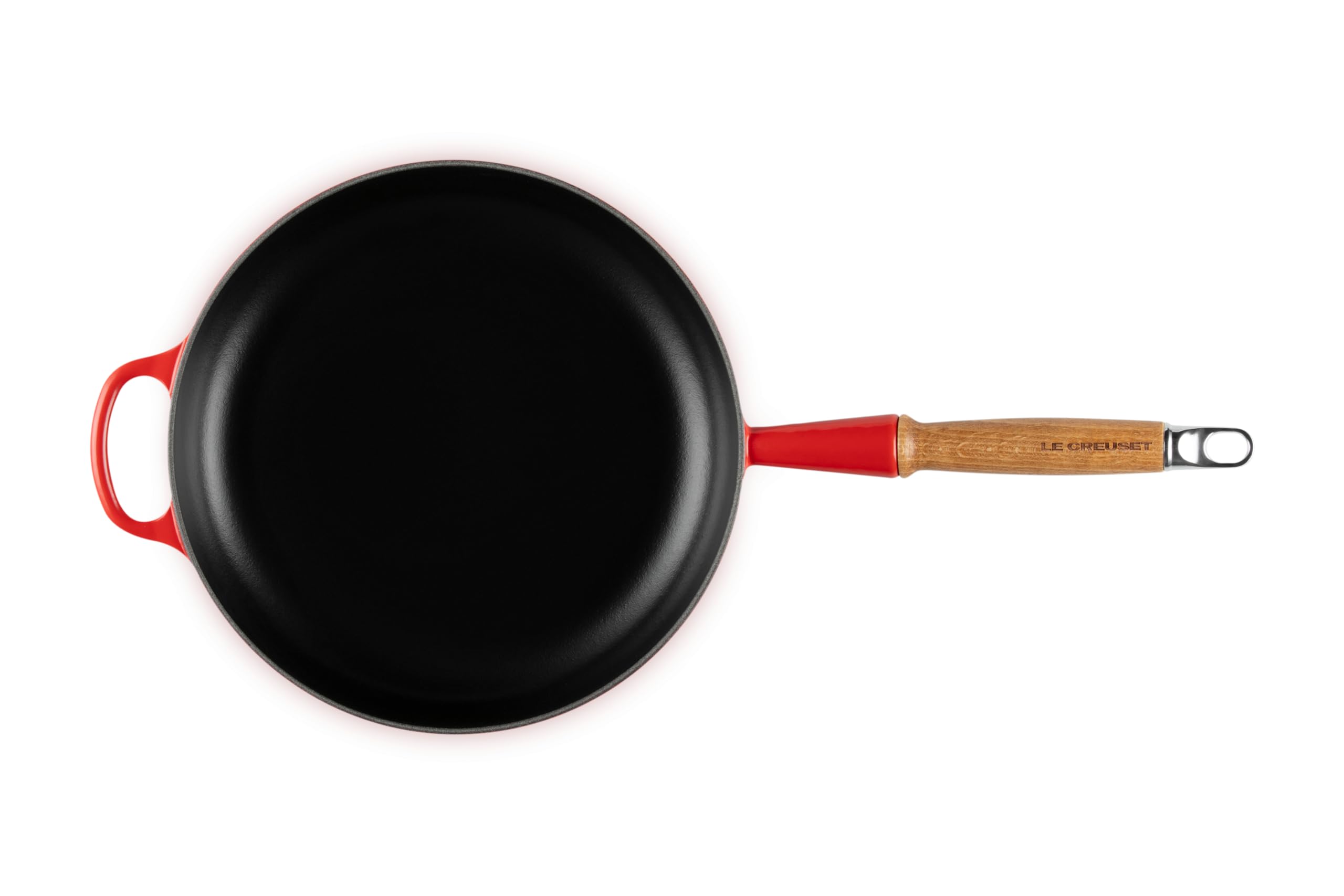 le-creuset-enameled-cast-iron-alpine-wood-handle-fry-pan-10-25-cerise image 4